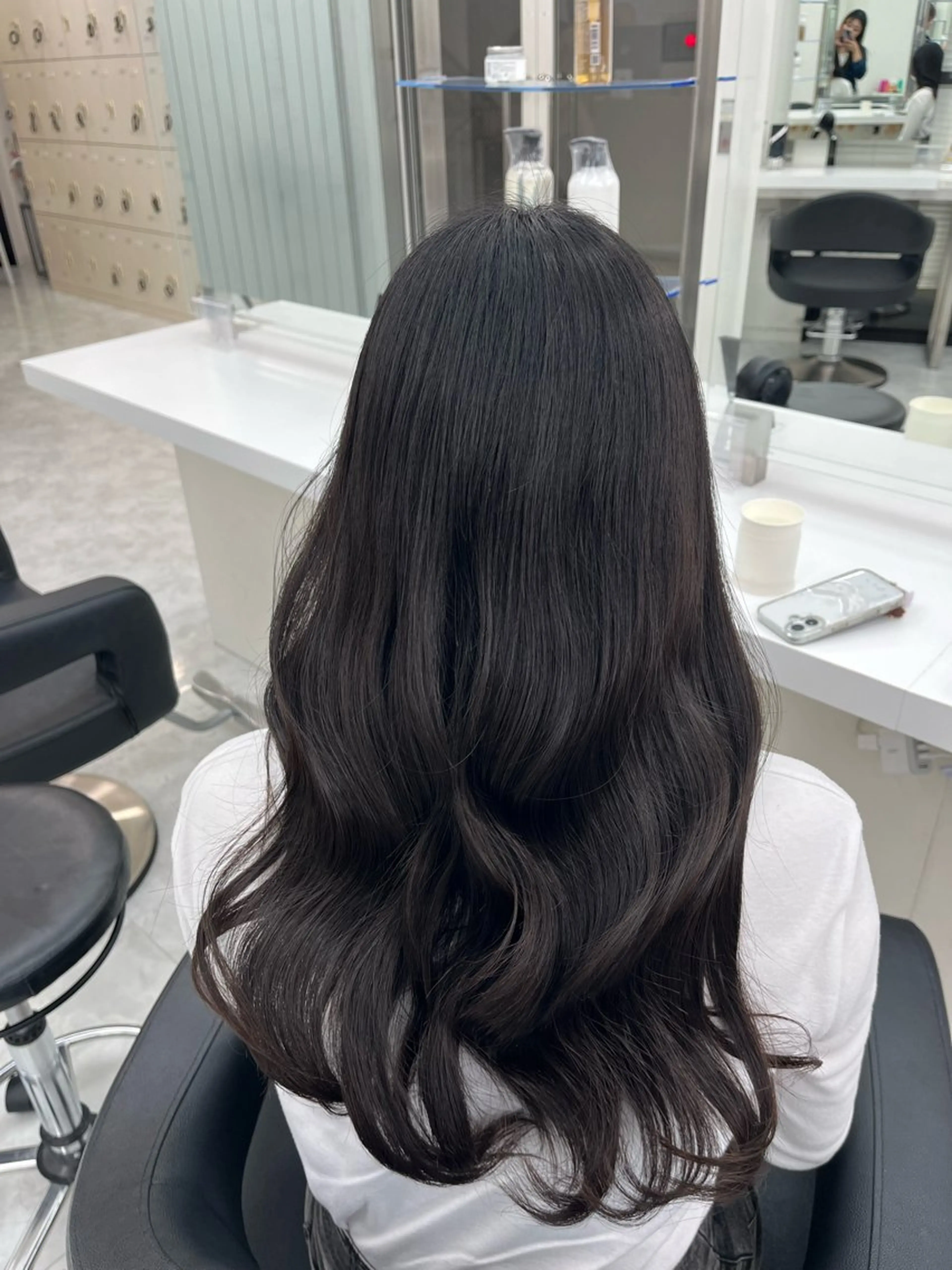 カラー 黒髪 ブルーカラー ブルーブラック 髪質改善 ヘアカラー トリートメント 艶カラー🪄🪽 haruka🪽のヘアスタイル