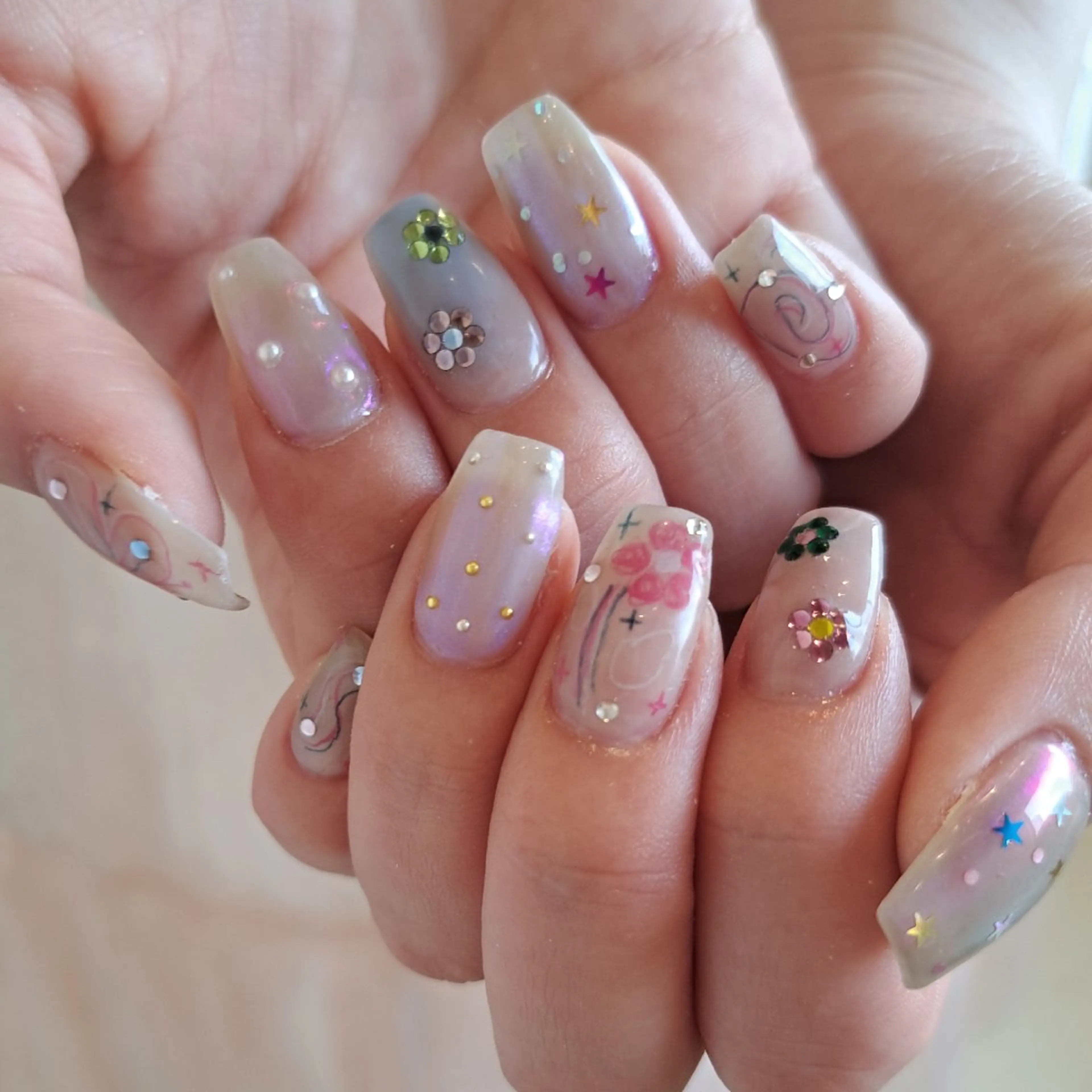 ネイル アートネイル ジェルネイル 韓国ネイル マグネットネイル ミラーネイル Nail mood /アートし放題のネイルデザイン