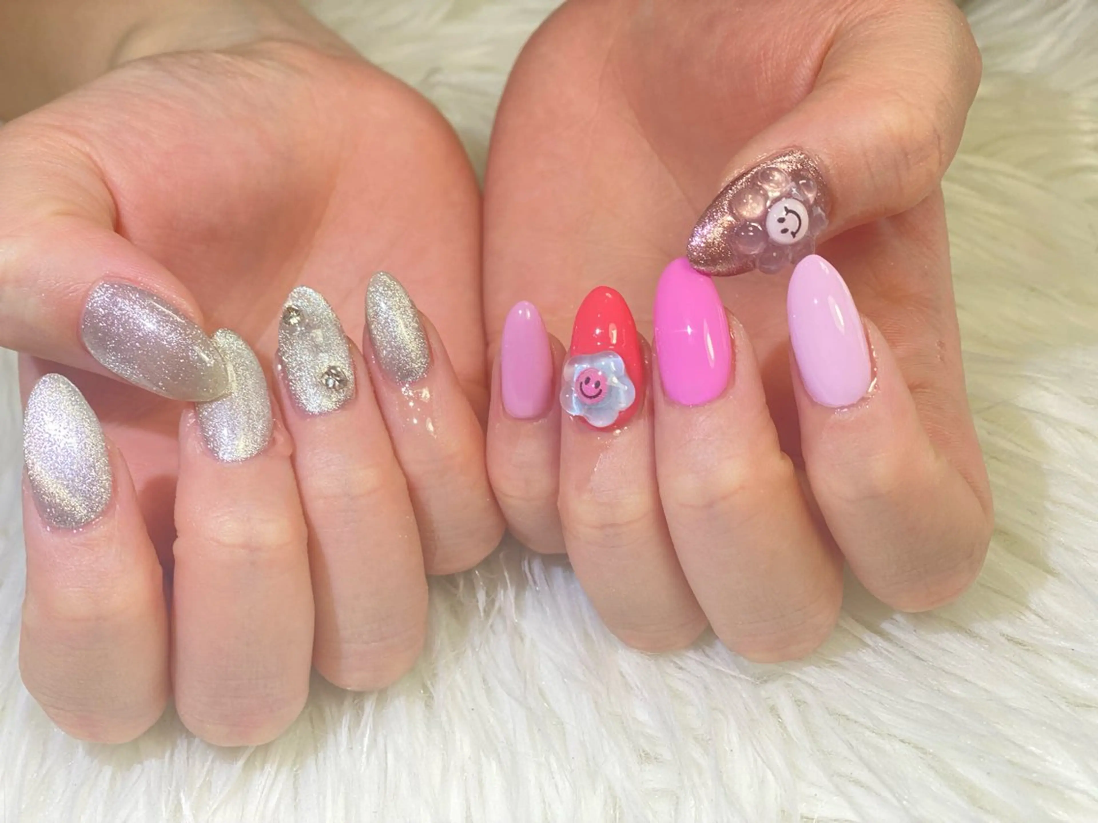 ネイル マグネットネイル ピンク 春ネイル Esthetic Will所属・will 有希のネイルデザイン