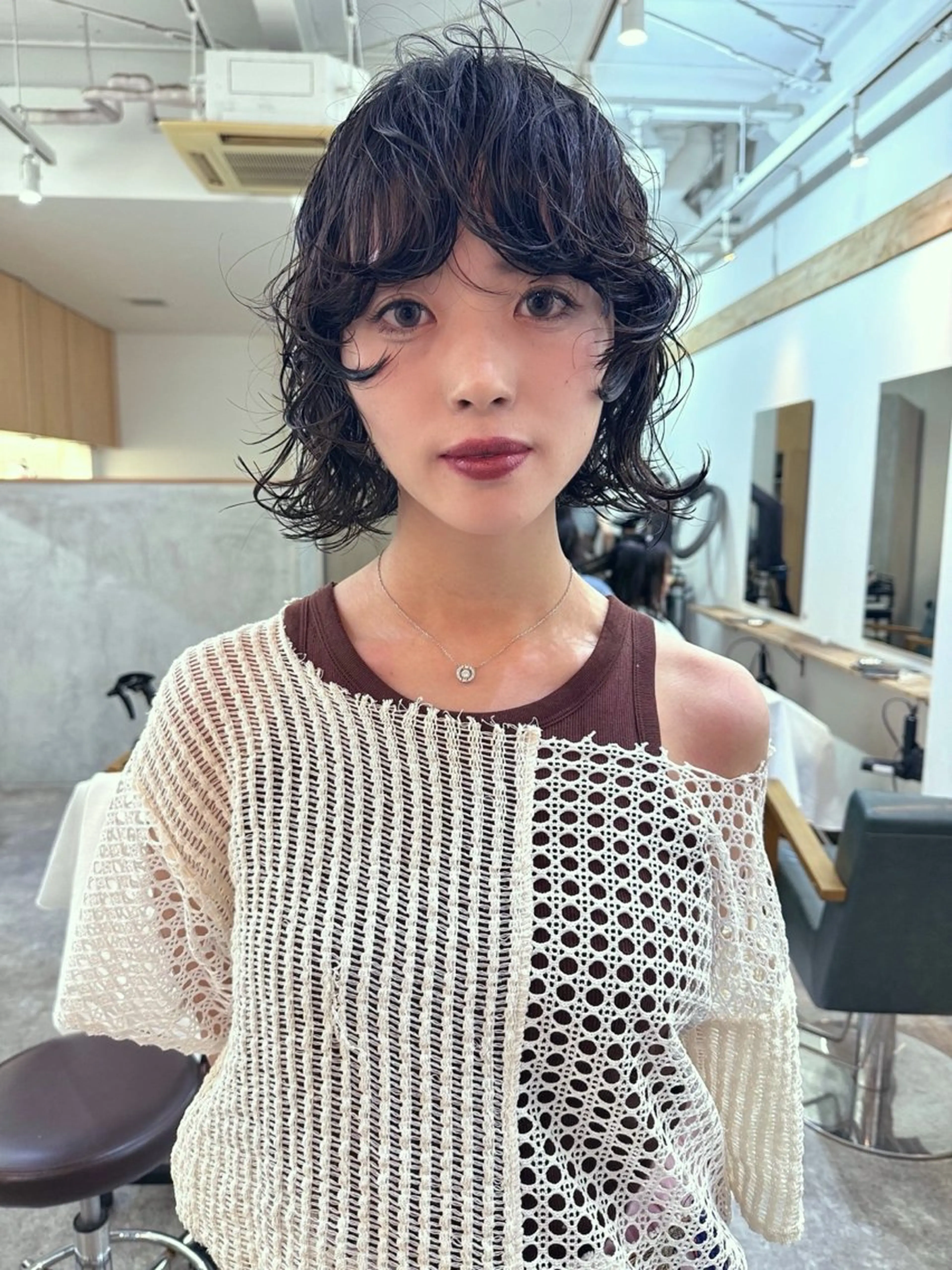 ショート パーマ ヘアアレンジ 丸山渉/パーマ エフェクトブリーチのヘアスタイル