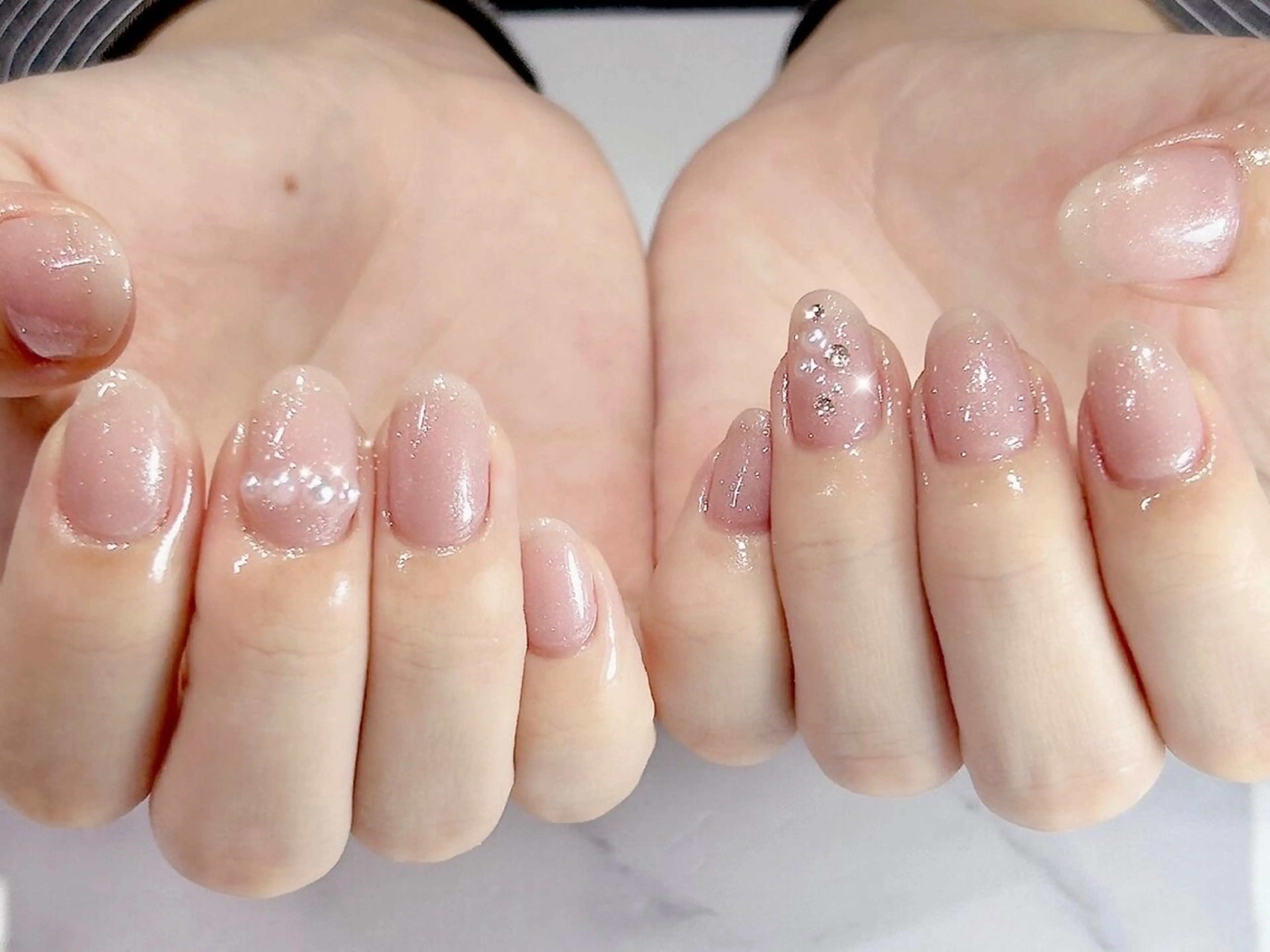 ネイル アニマル柄 フットネイル ジェルネイル マグネットネイル マットネイル ネイルサロン パールのネイルデザイン