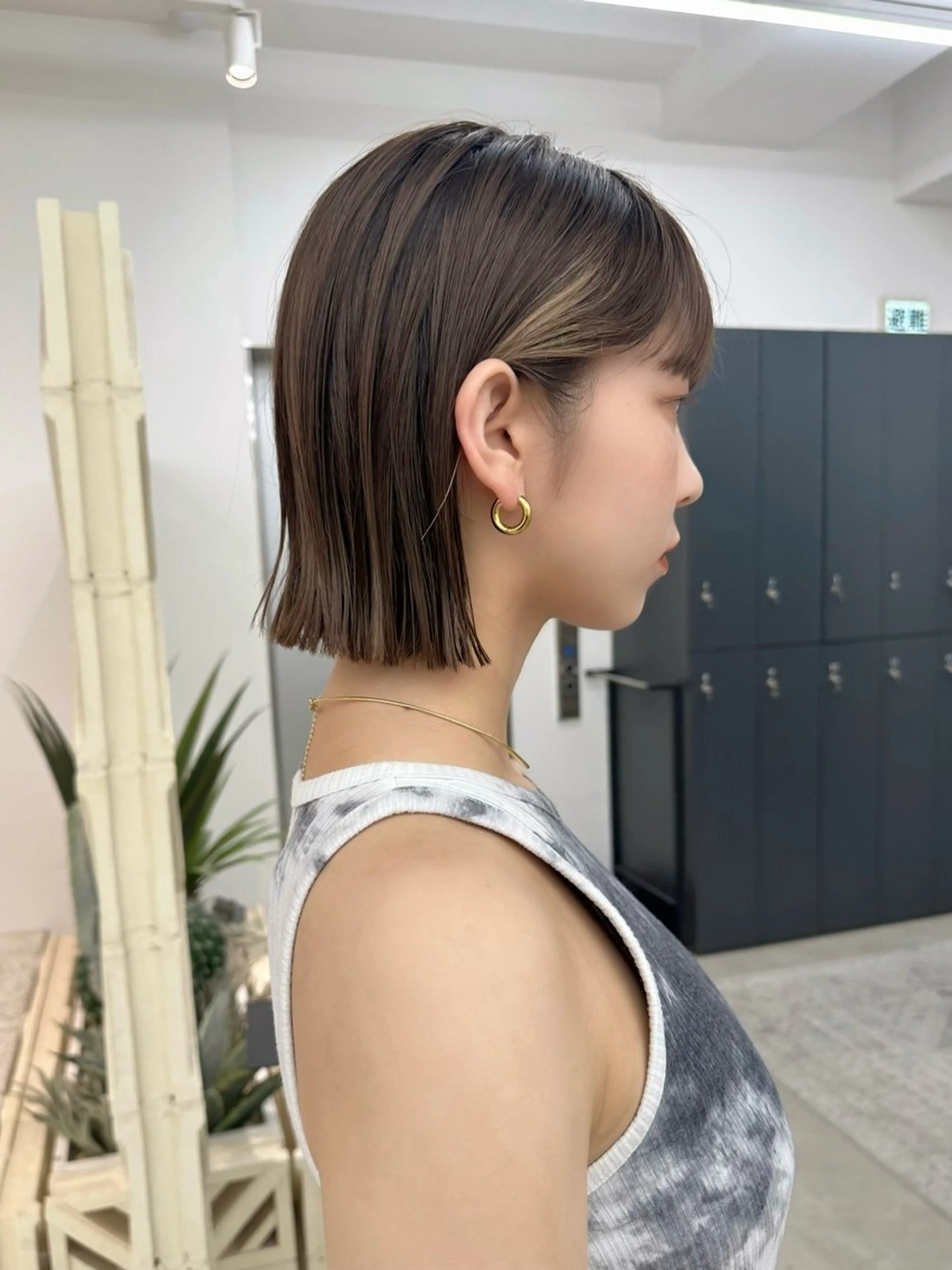 ミディアム カラー MAEUL NAGOYA所属・レイヤーボブ/名駅/ くびれボブ/縮毛矯正のヘアスタイル