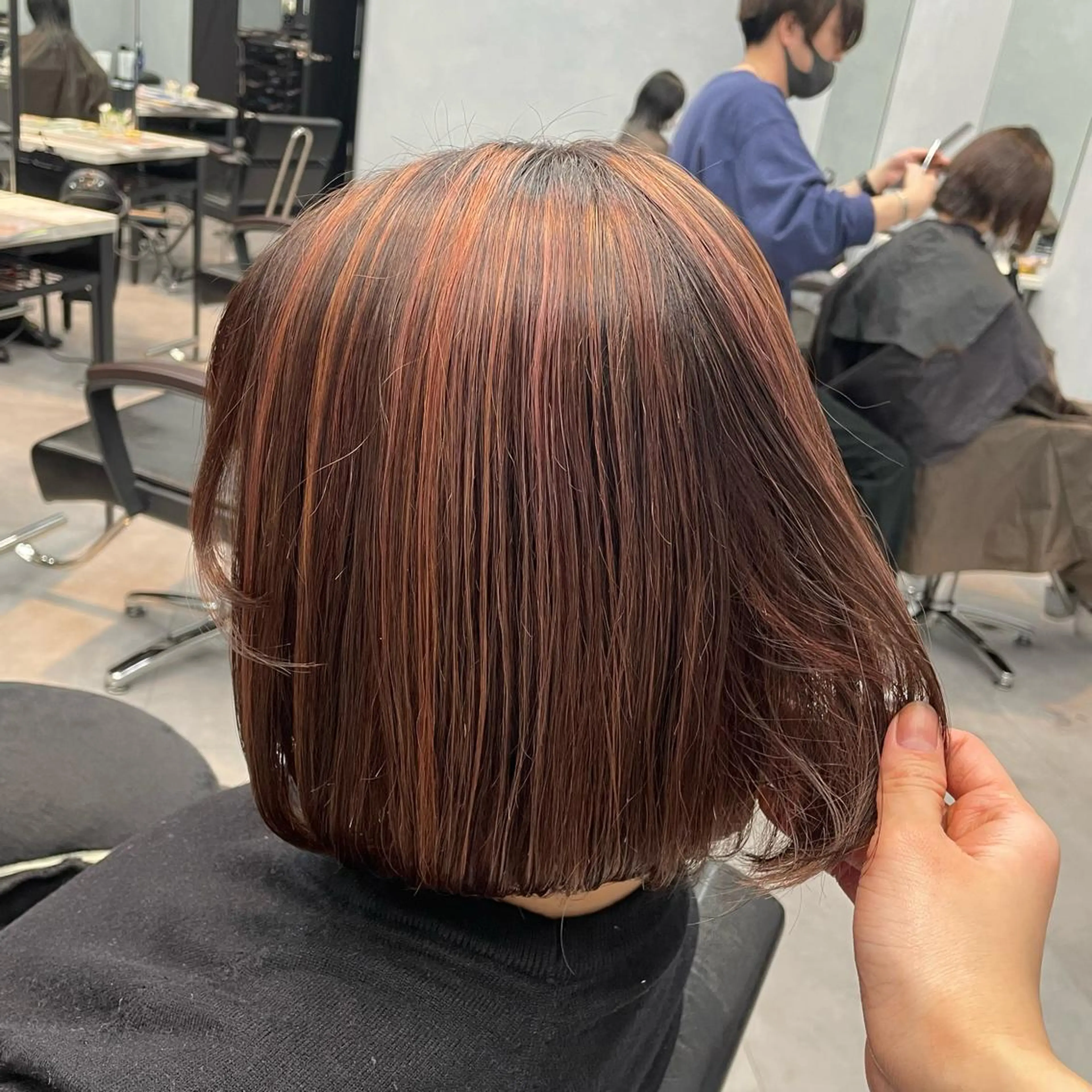 ミディアム カット ヘアカラー 🫧艶髪/ブリーチ 🐳honami🫧のヘアスタイル