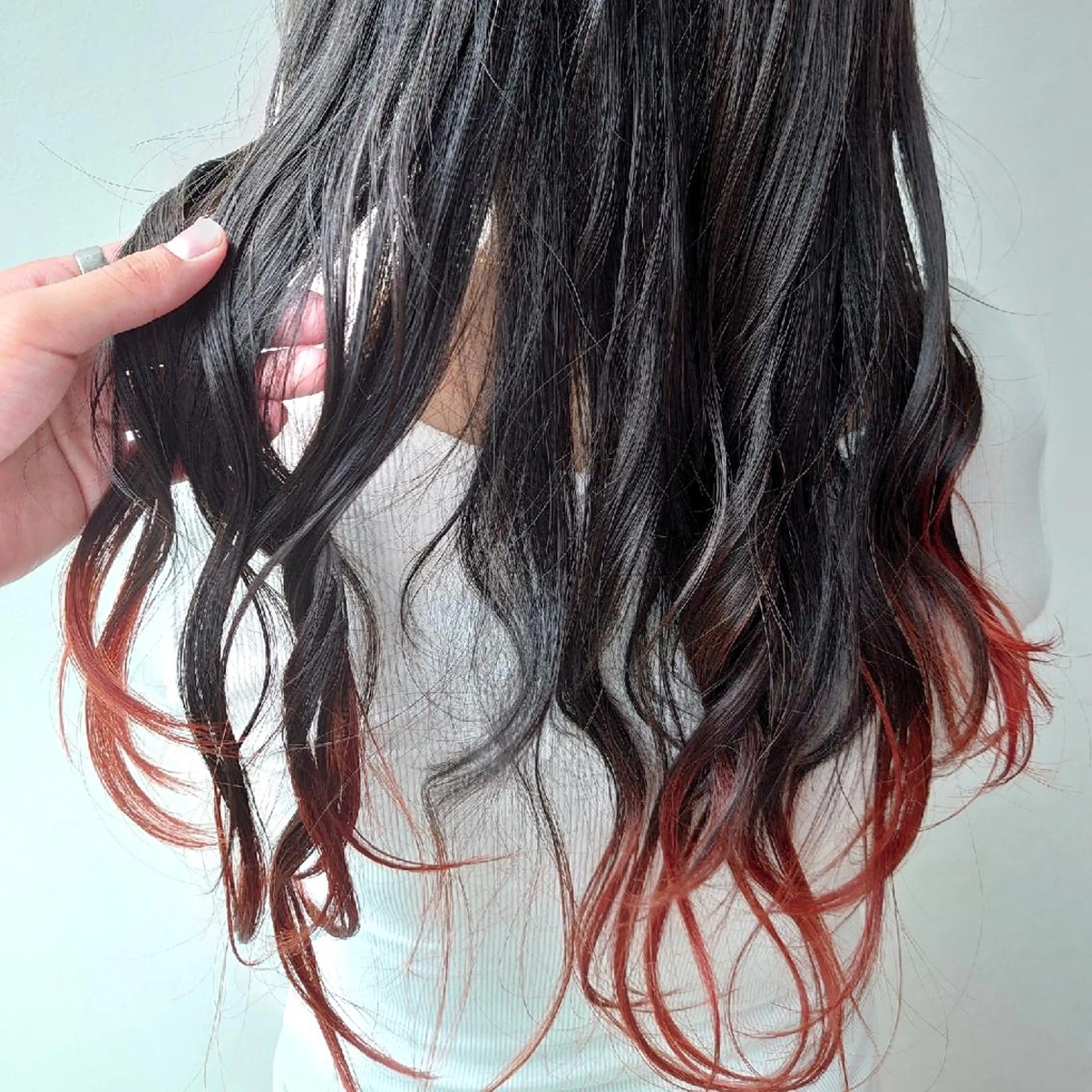 カラー ロング レッドカラー ヘアカラー トリートメント 髪質改善/ブリーチ 田代 龍我のヘアスタイル