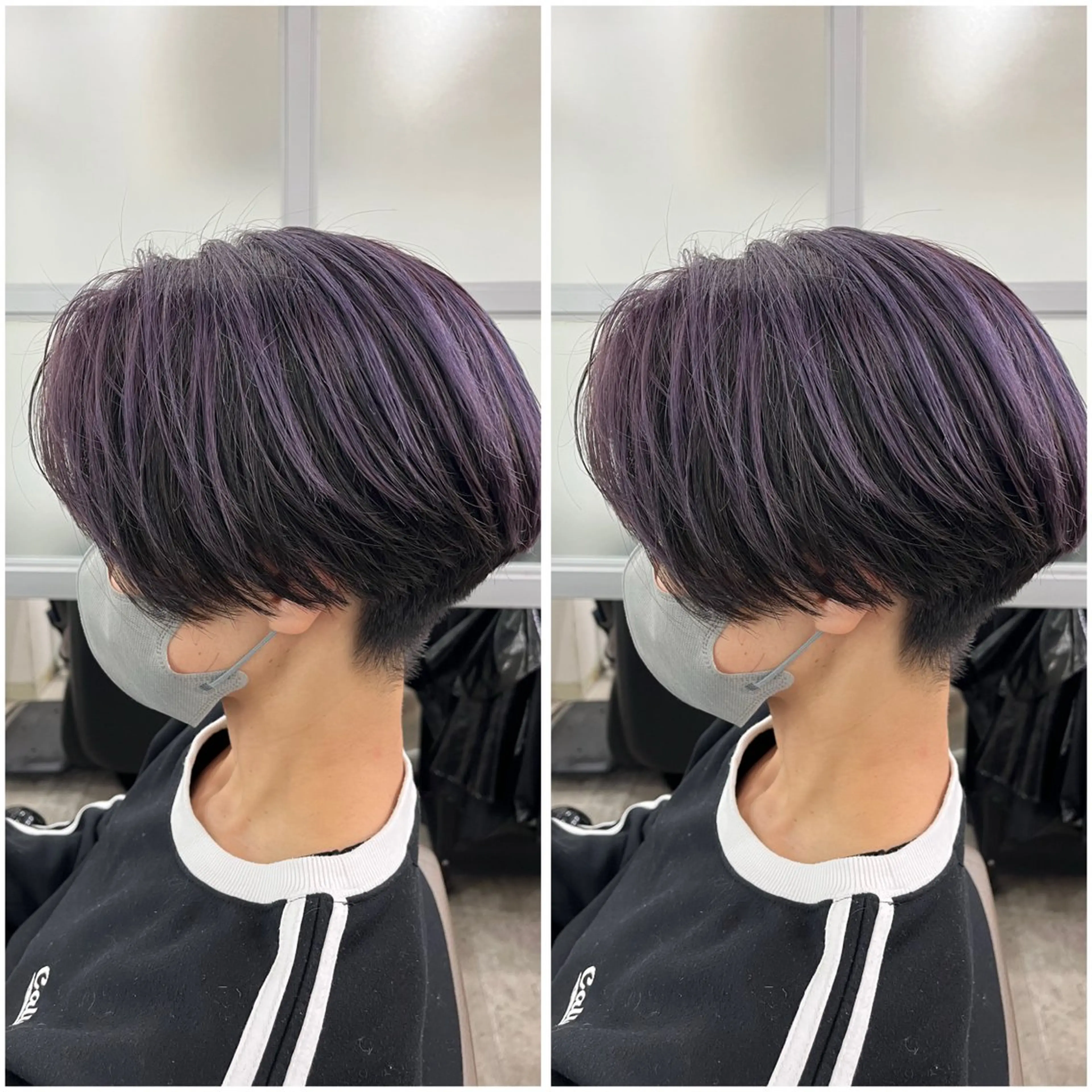 ショート カラー ブリーチ 【北千住】🌈韓国風 レイヤー✨小顔カットのヘアスタイル