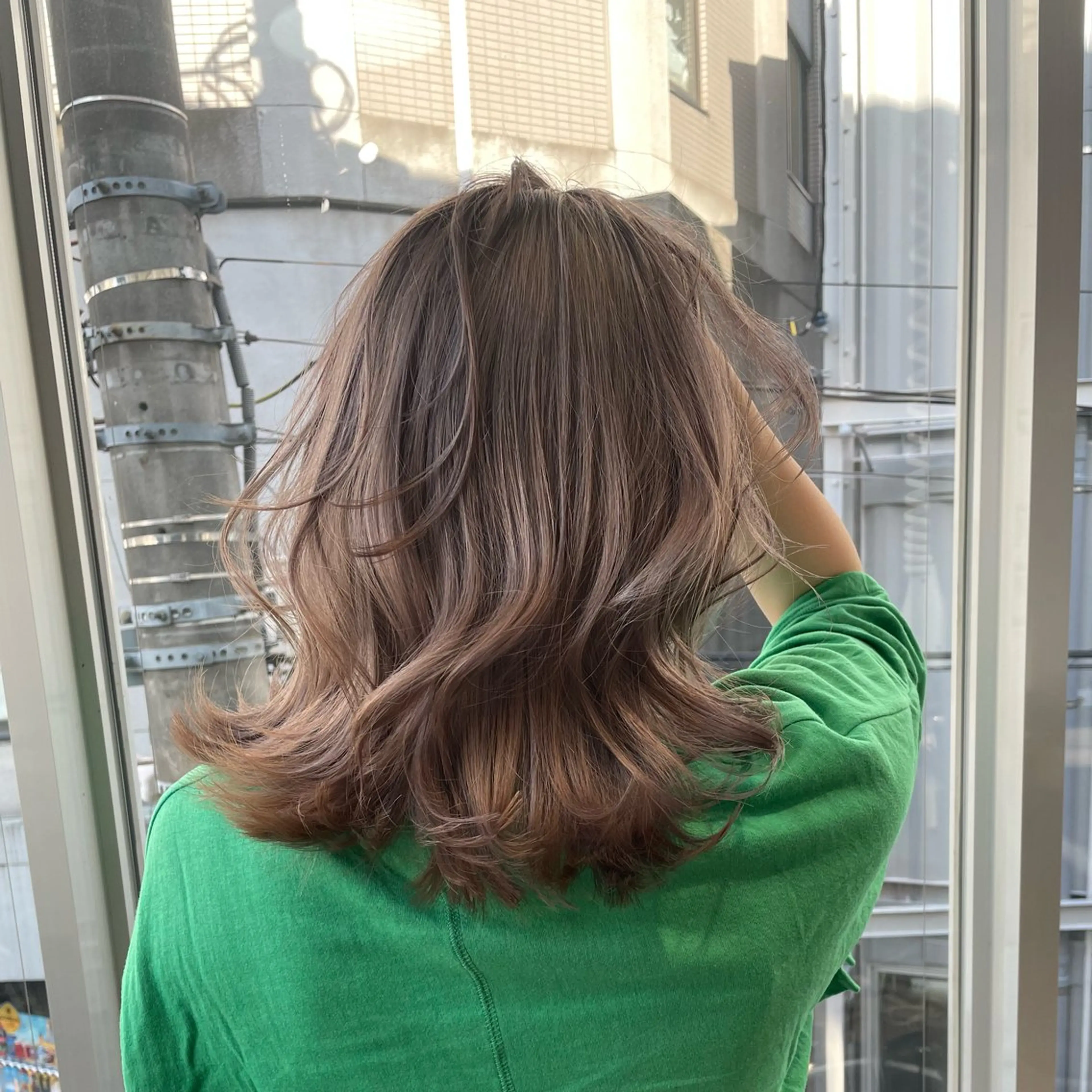ロング カラー ヘアカラー 🩵ྀིハイトーン みほ🎀🫐のヘアスタイル