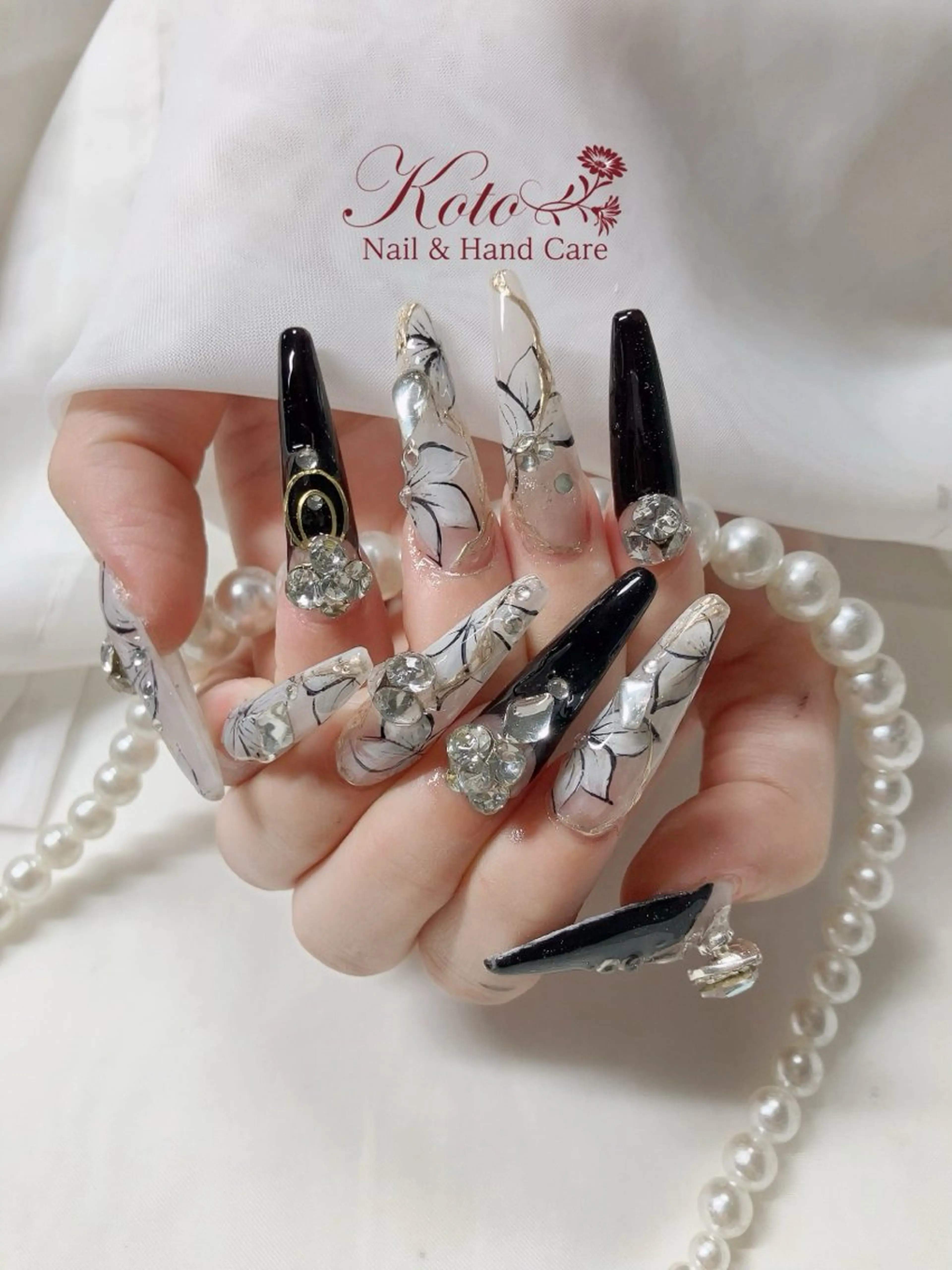 ネイル 成人式 長さ出し ジェルネイル 持ち込み ニュアンスネイル ハンドネイル Nail Salon KOTOのネイルデザイン