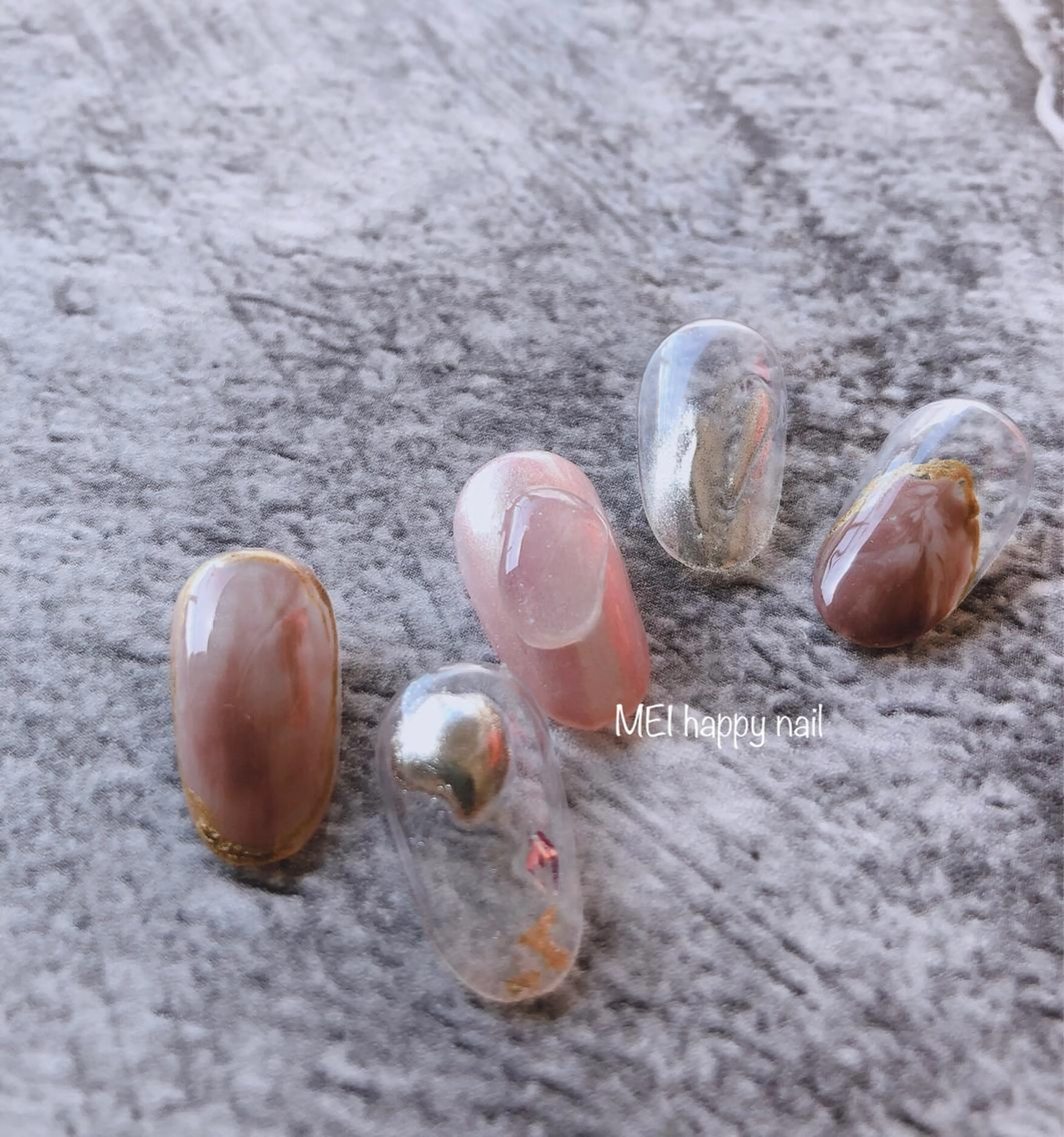 ネイル ハンドネイル 北浦和 自爪育成ケアのネイルデザイン