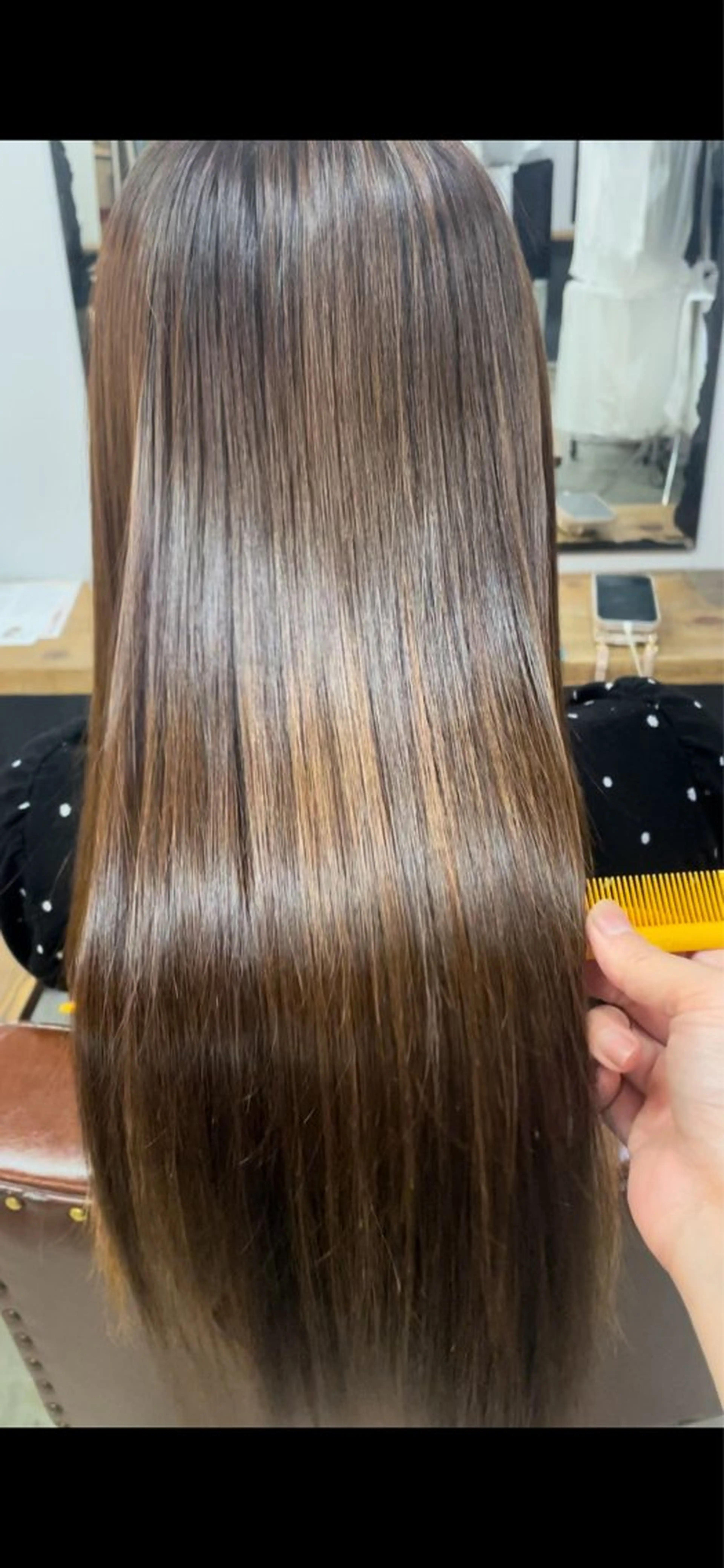 ロング 髪質改善 縮毛矯正 ウシロダ メグミのヘアスタイル