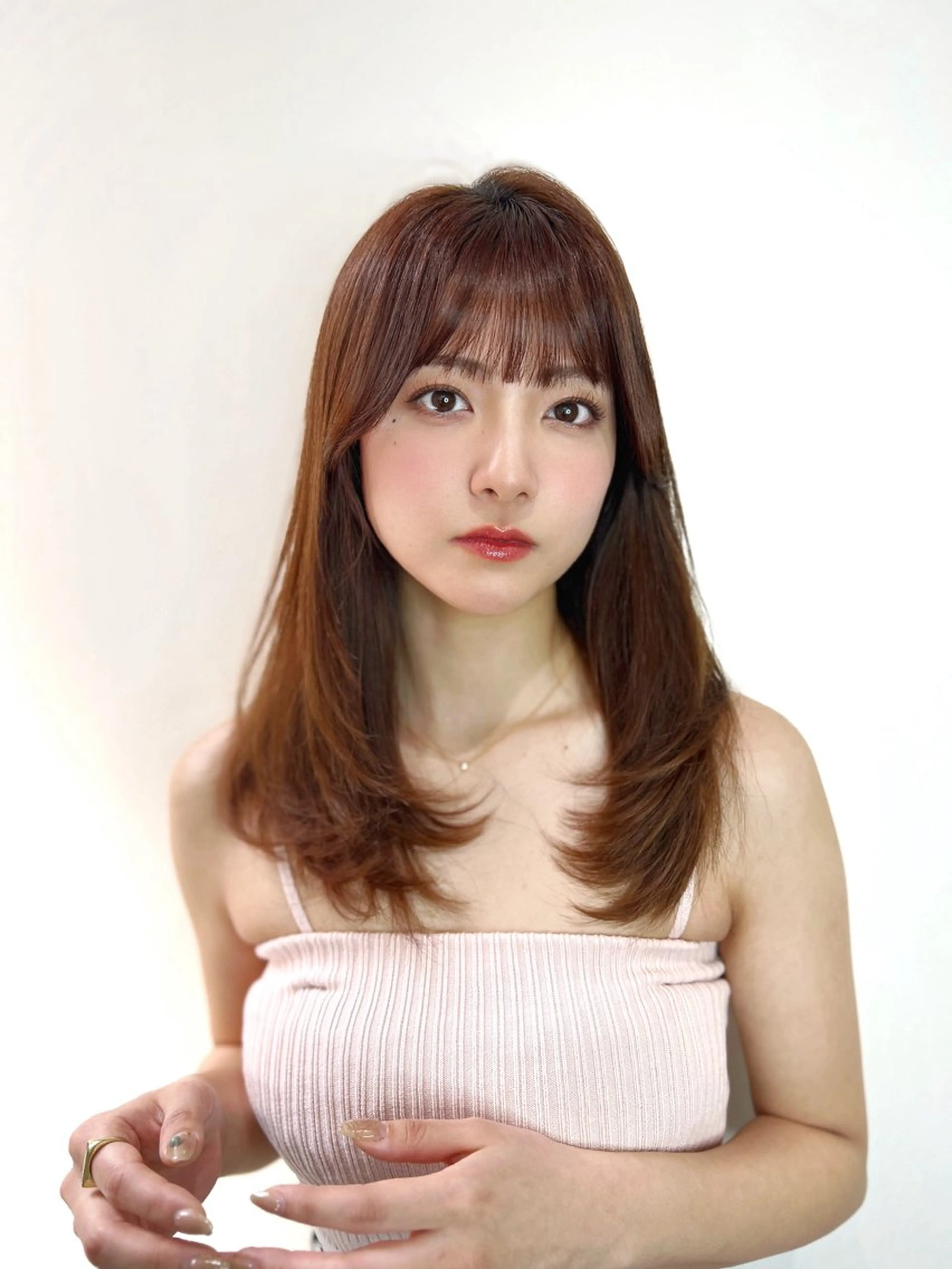 ロング カラー ヘアアレンジ レイヤーカット 顔まわり職人🇰🇷 韓国ヘア/KAITOのヘアスタイル