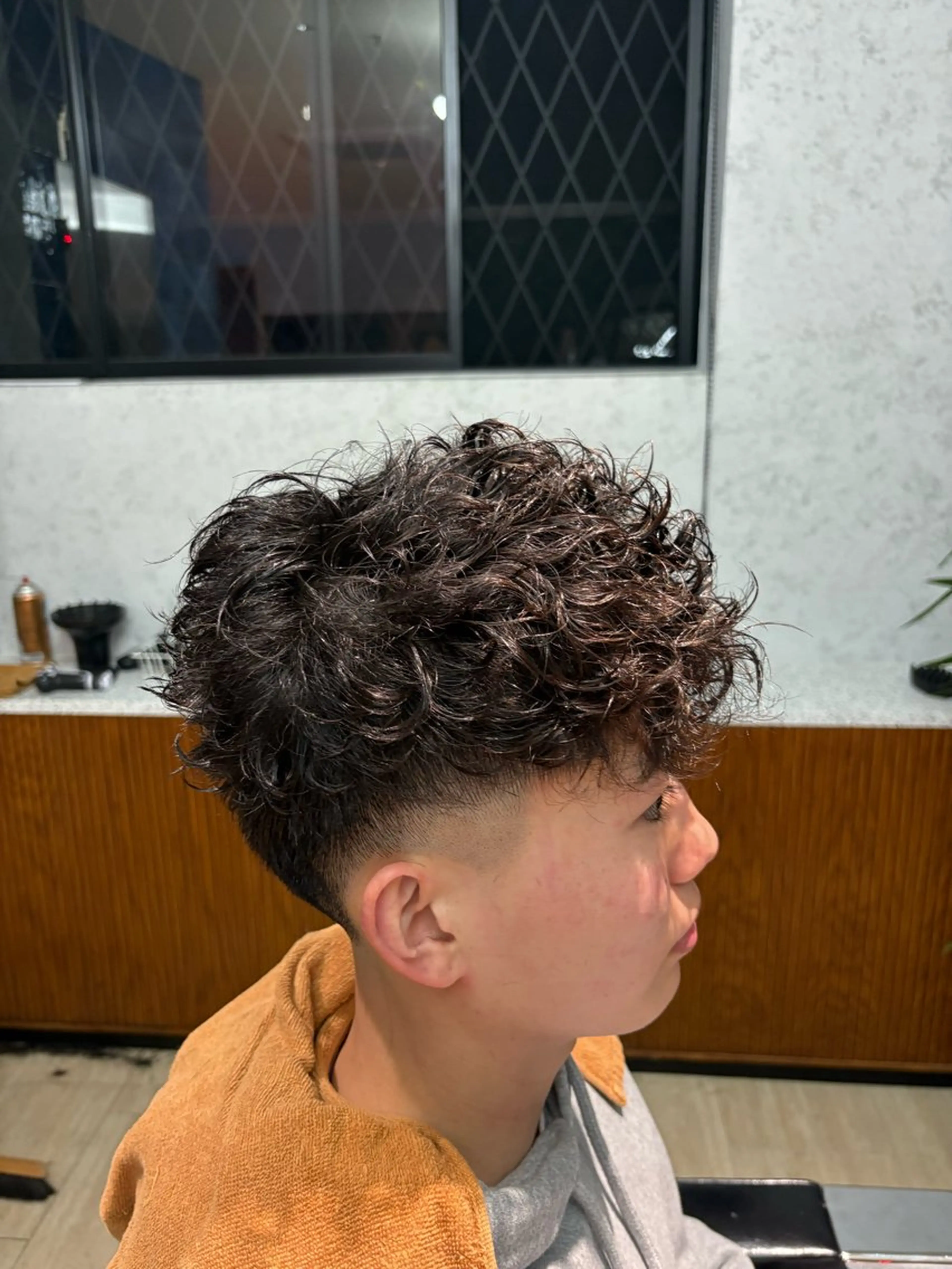 メンズカット　ロッドパーマの写真