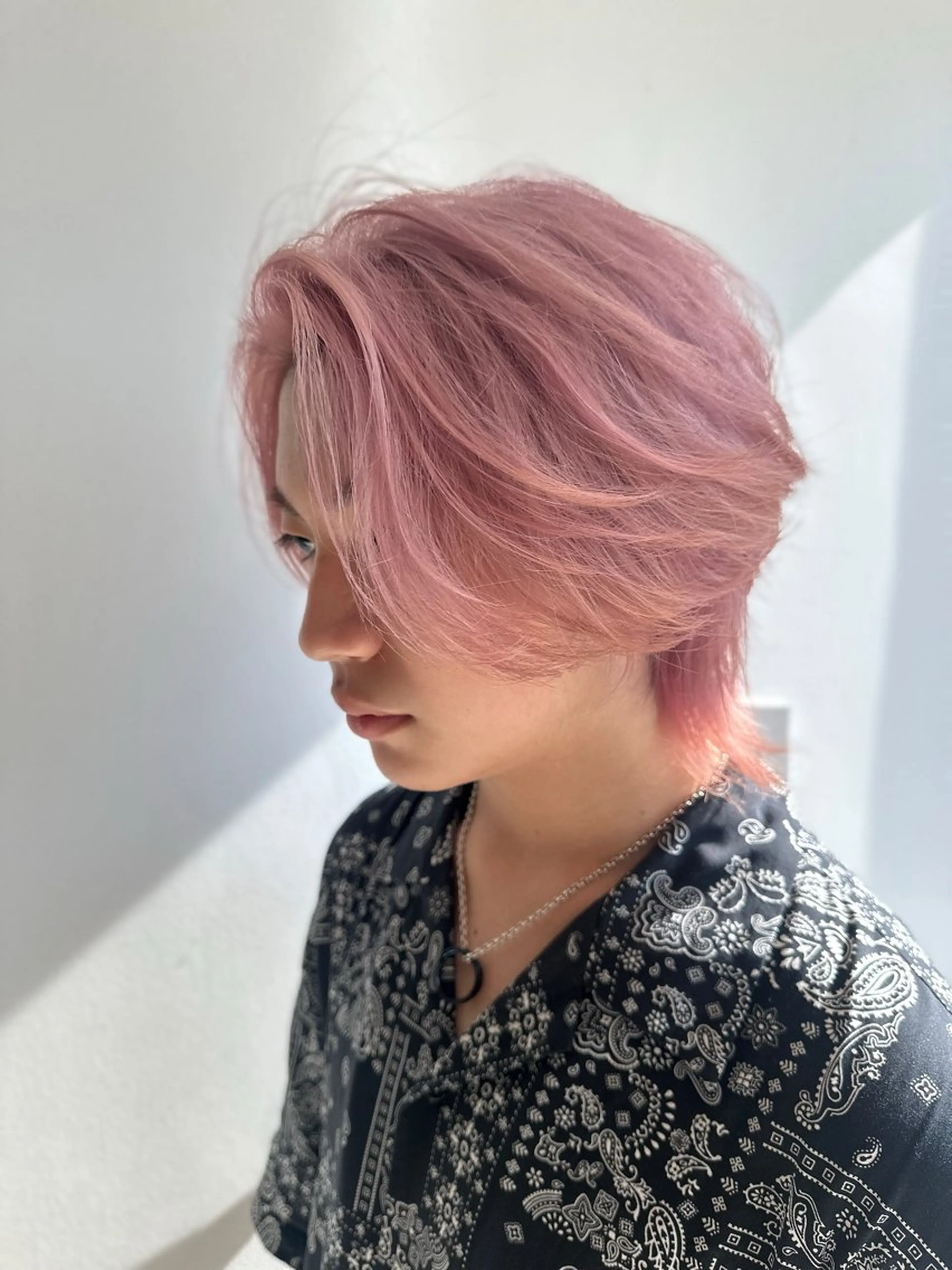カラー メンズ ピンクカラー ホワイトピンク エスポワール所属・YUSHI HORIUCHIのヘアスタイル