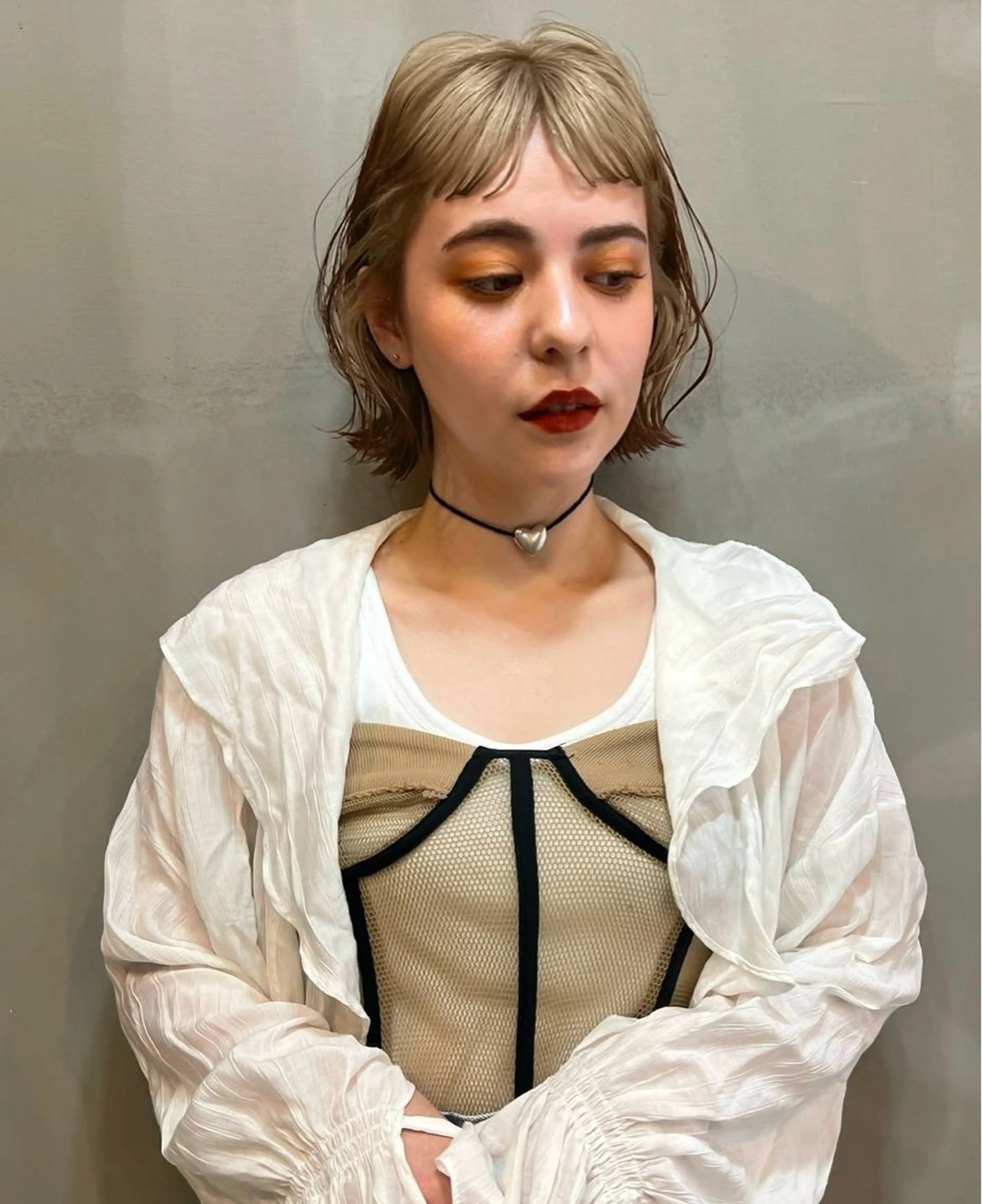 ショート ボブ ブリーチ/ハイトーン 心斎橋/honokaのヘアスタイル