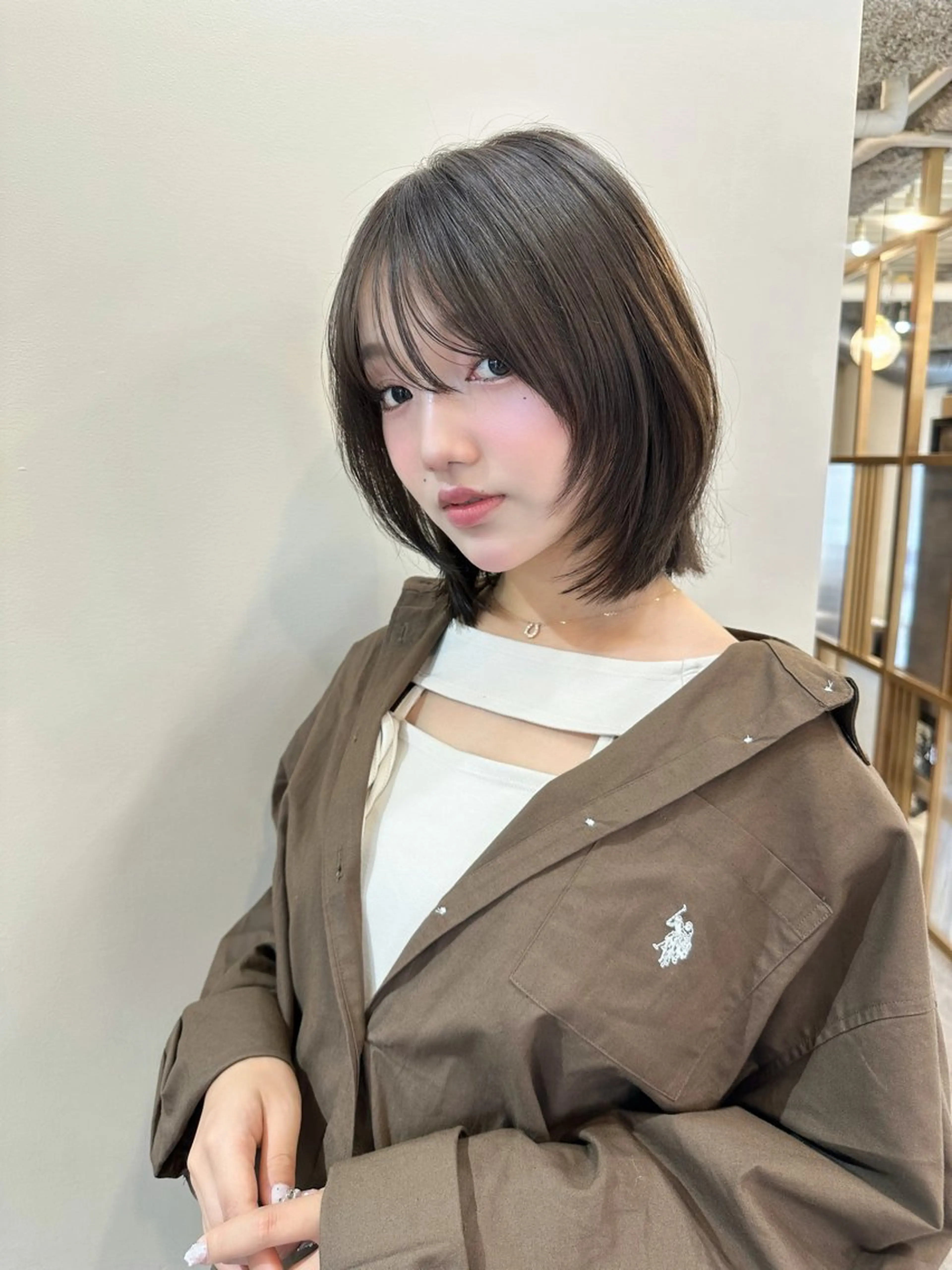 ミディアム ボブレイヤー ボブ レイヤーカット 鎌倉 彩のヘアスタイル