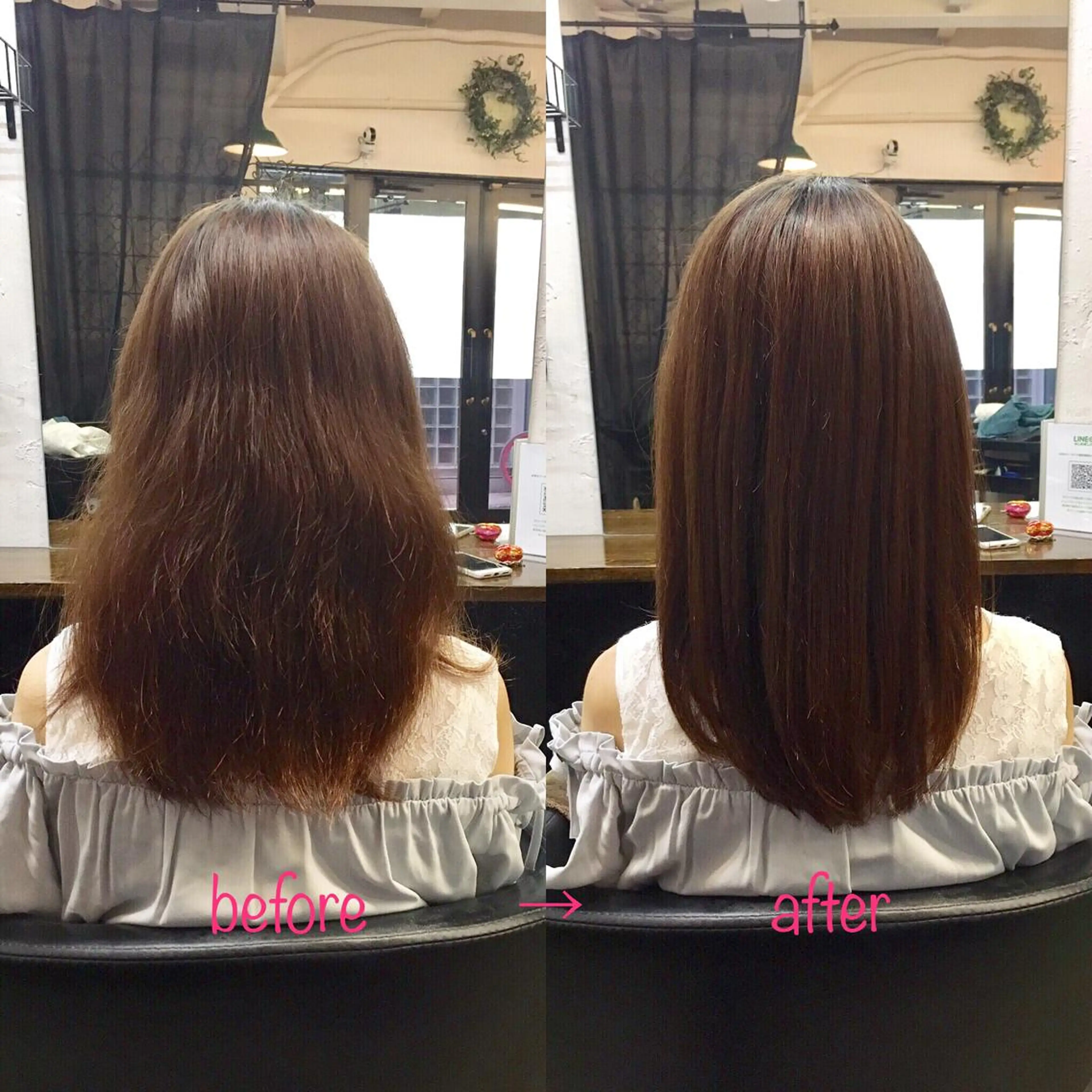 セミロング トリートメント 縮毛矯正&髪質改善 MAILHAIRのヘアスタイル