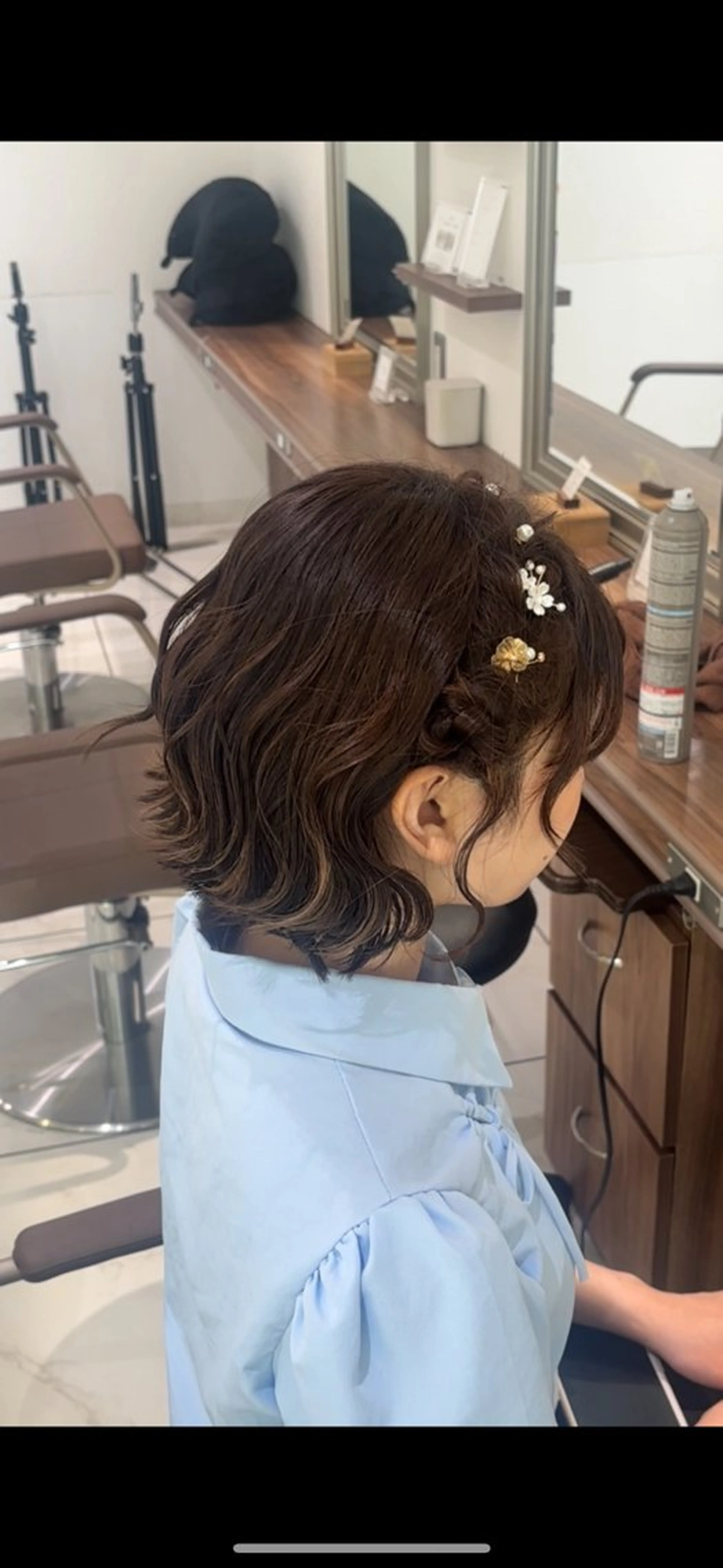 ショート ヘアアレンジ ボブ 顔周りカット ヘアセット Ash桜新町/ Koyuki ❄️のヘアスタイル