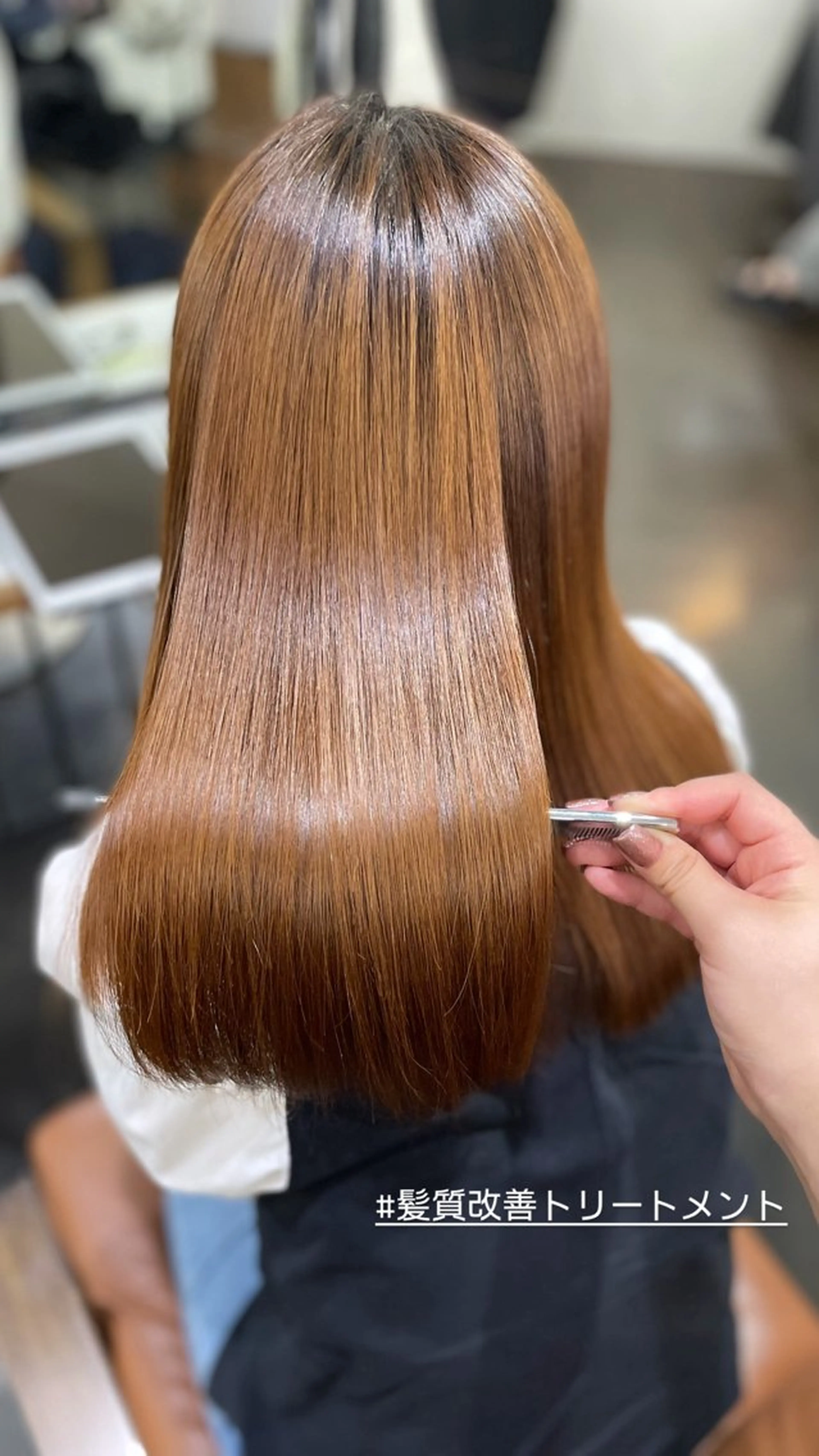 セミロング 髪質改善 トリートメント カット ヘアカラー トリートメント 艶・暖色カラー/ メンズ/名駅/ユキハのヘアスタイル