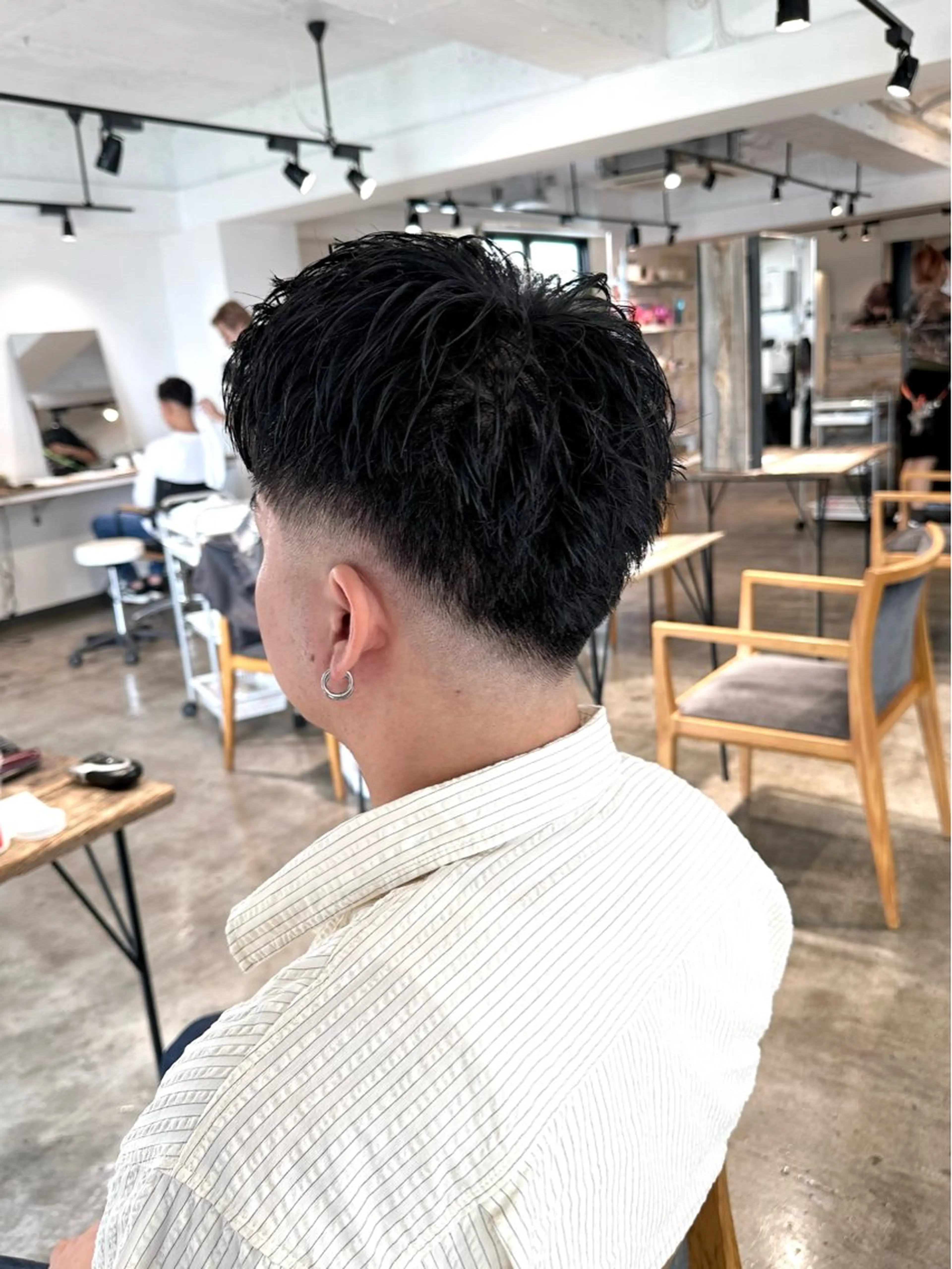 メンズ フェードカット メンズパーマ スキンフェード スパイキーショート カット 骨格補正施術/メンズ 専門美容師/YUYAのヘアスタイル