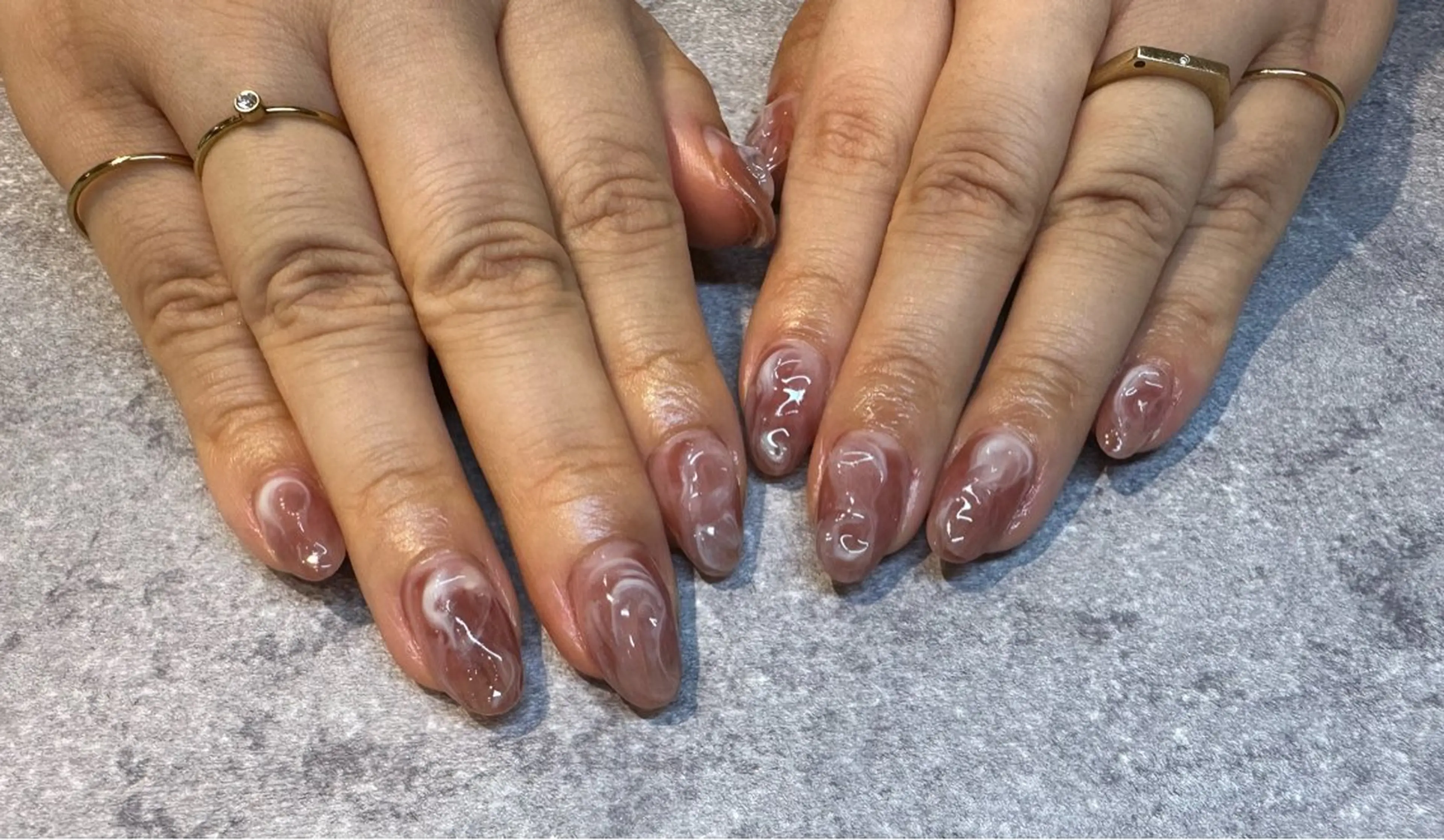 ネイル ニュアンスネイル ネイルサロンW【深江橋店】所属・MA RIEのネイルデザイン