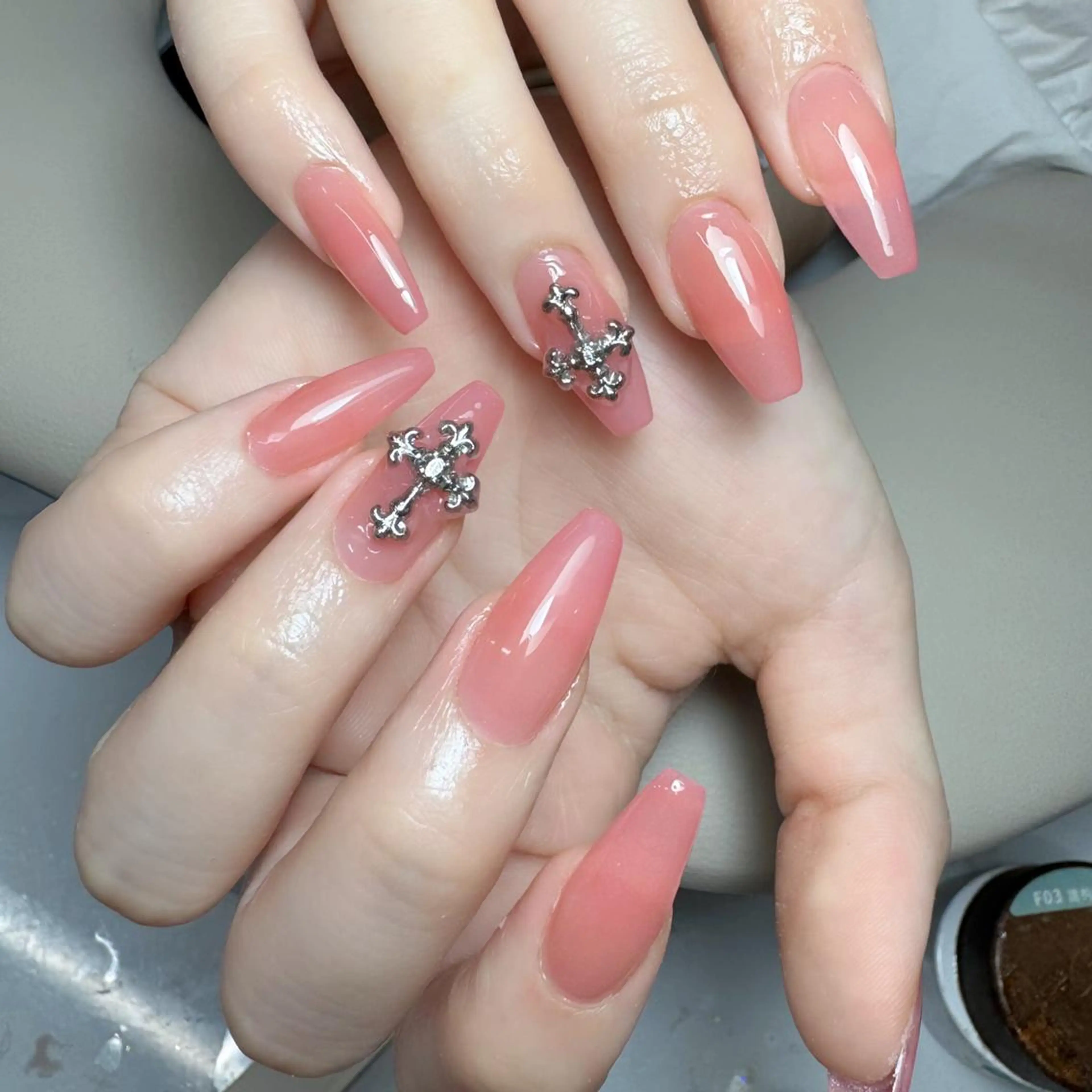 ネイル アートネイル オーロラネイル ブルー チークネイル フットネイル ハンドネイル NAILS168 チップ長さ出し専門店のネイルデザイン