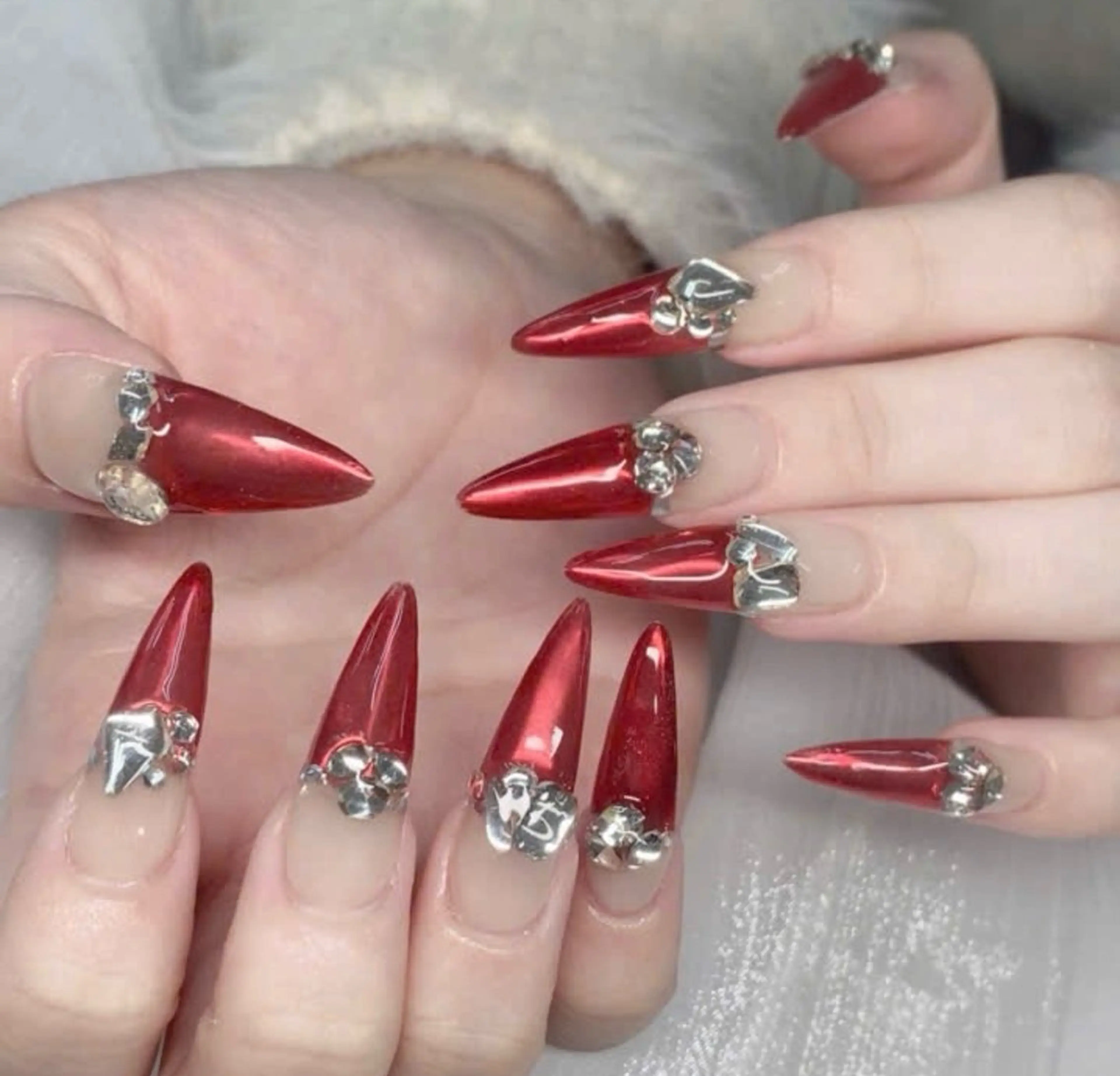 ネイル フレンチネイル グラデーション 韓国ネイル マグネットネイル ニュアンスネイル ハンドネイル Squeen Nailのネイルデザイン