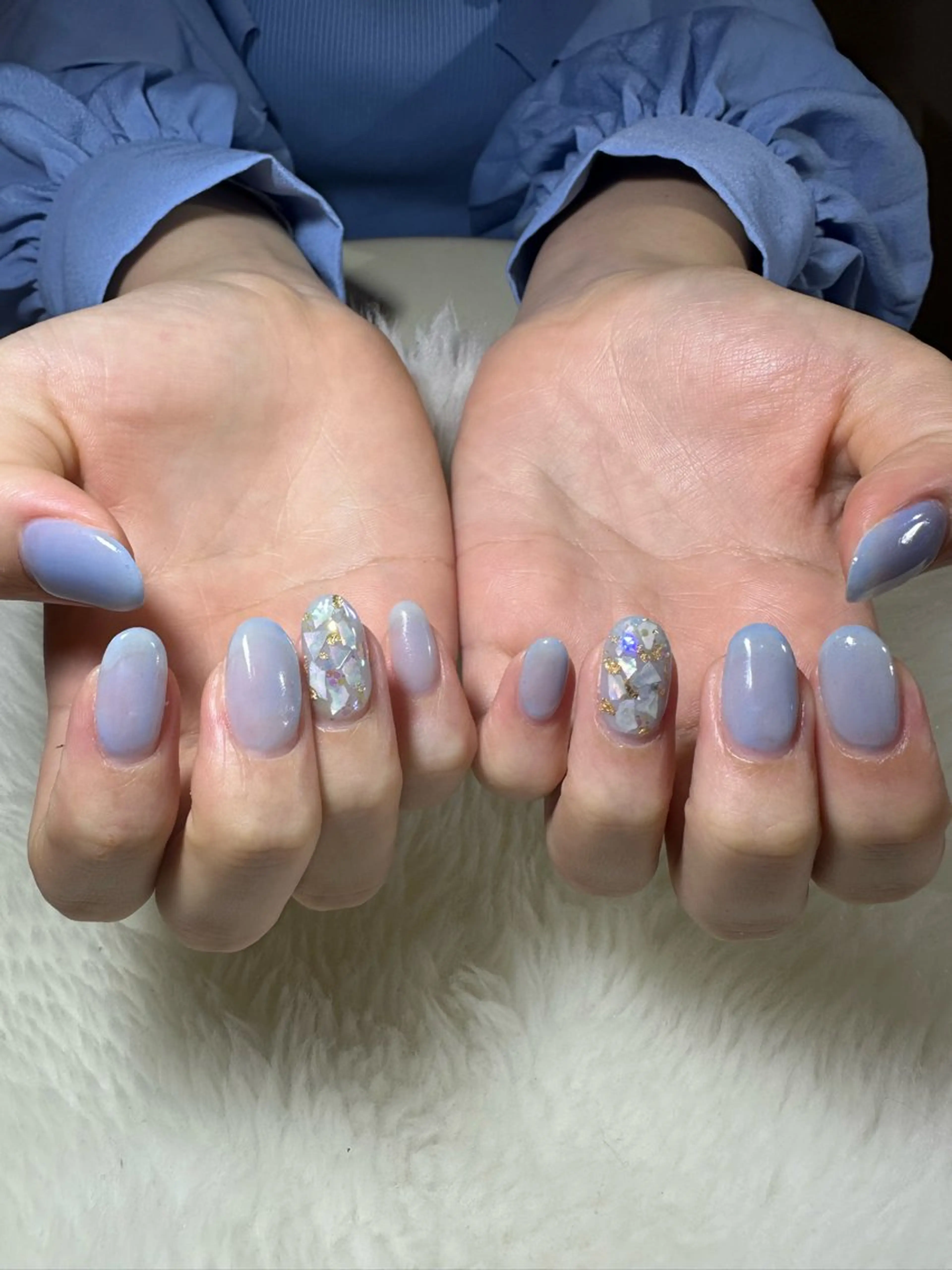 ネイル アートネイル ブルー ハンドネイル Nail salon Jack in the box所属・Jack in the boxのネイルデザイン