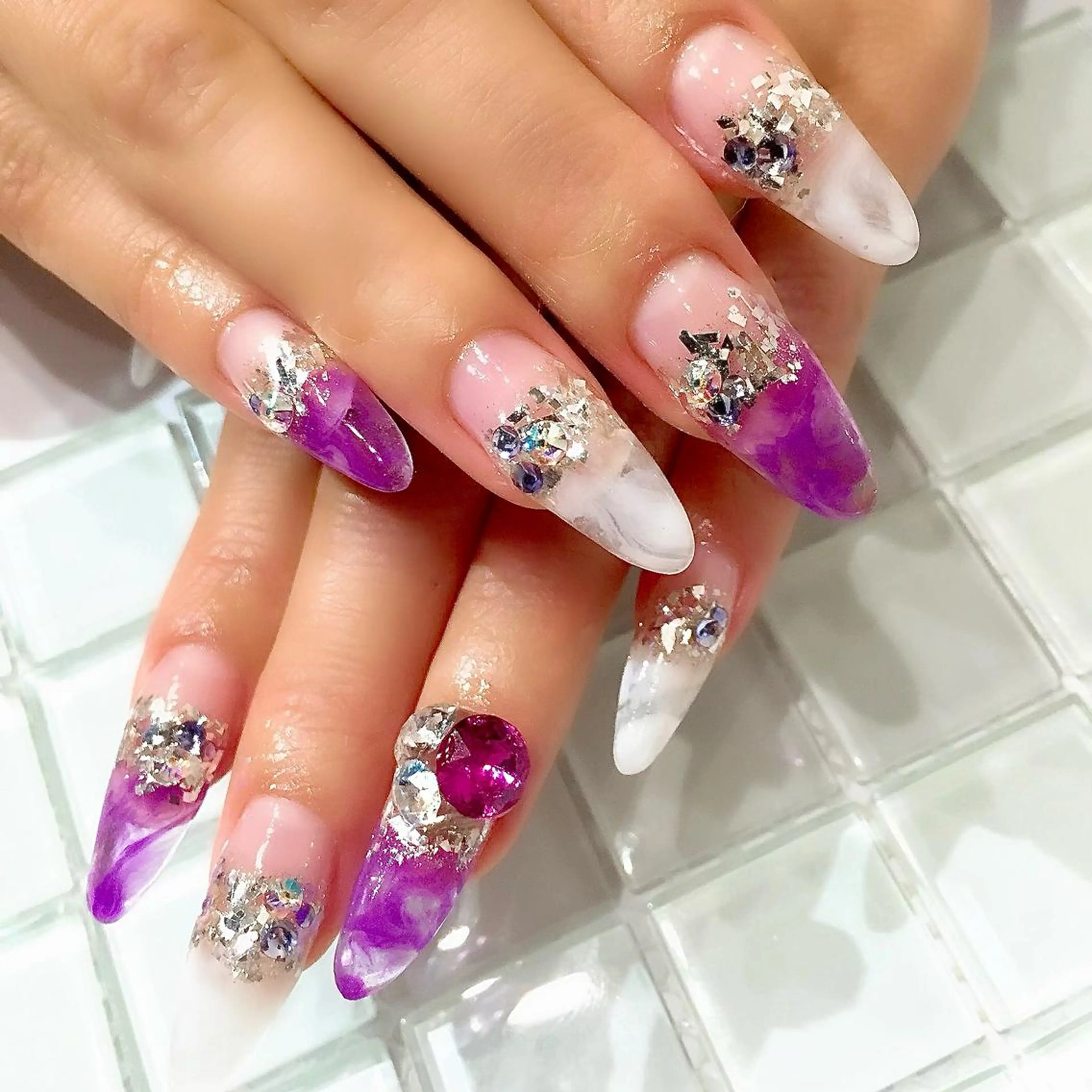 ネイル ロングネイル スカルプネイル ESPERANZA NAIL所属・SASAKI NOZOMIのネイルデザイン