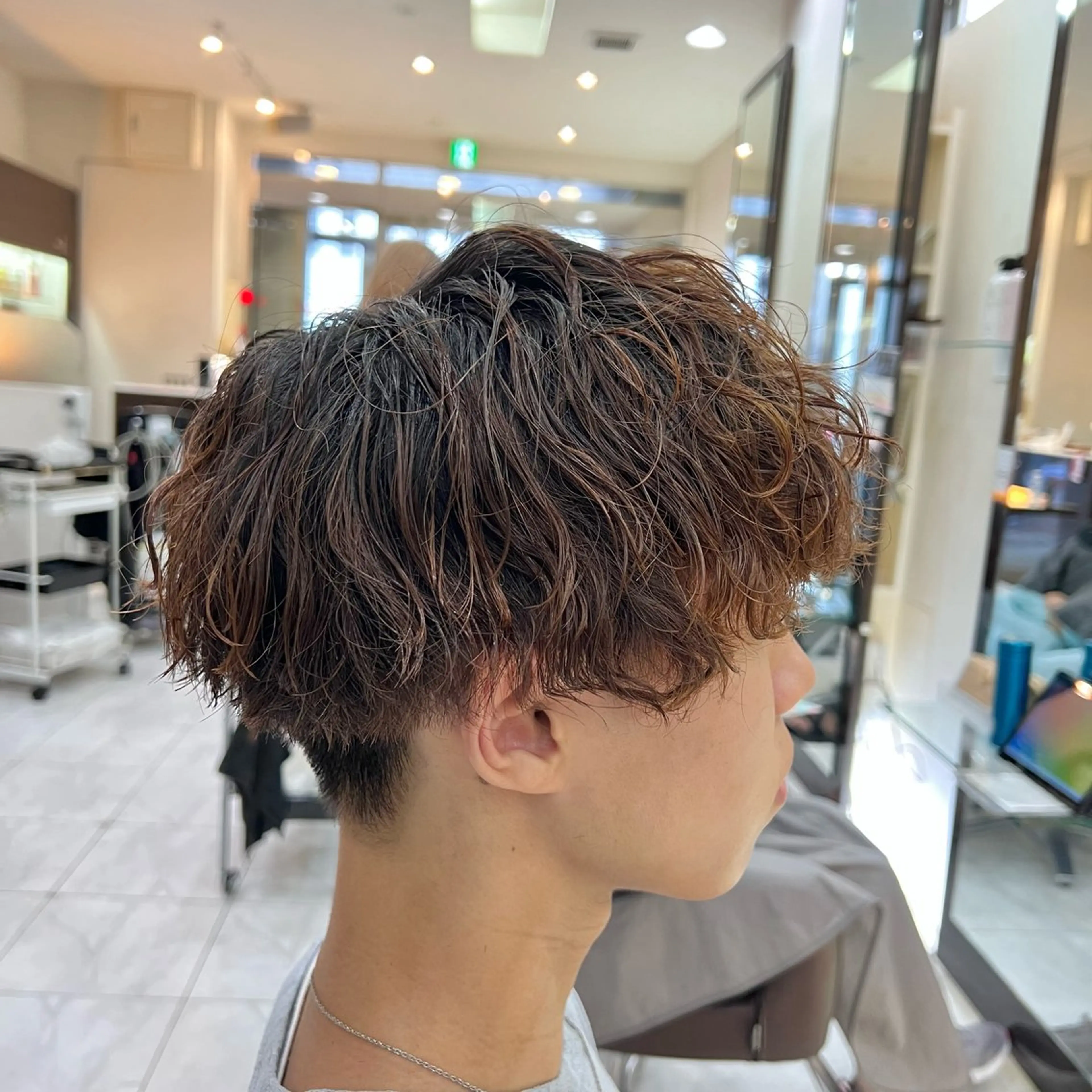 カラー パーマ メンズ カット ヘアカラー パーマ アグヘアーシータ所属・🤩メンズカット/ パーマ山本🤩のヘアスタイル