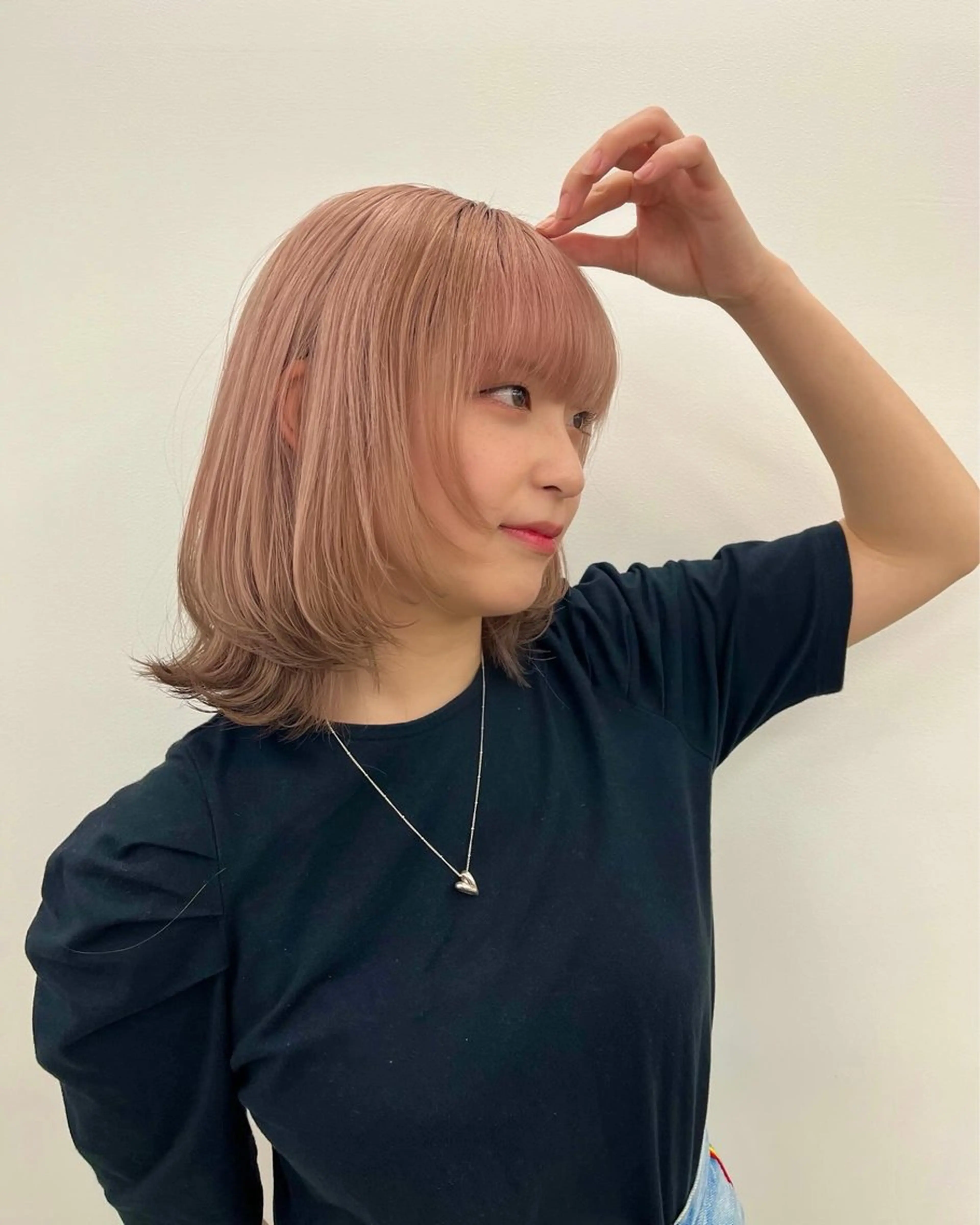 ミディアム カラー 縮毛矯正/ハイトーン /パーマ/前原汐🎐のヘアスタイル