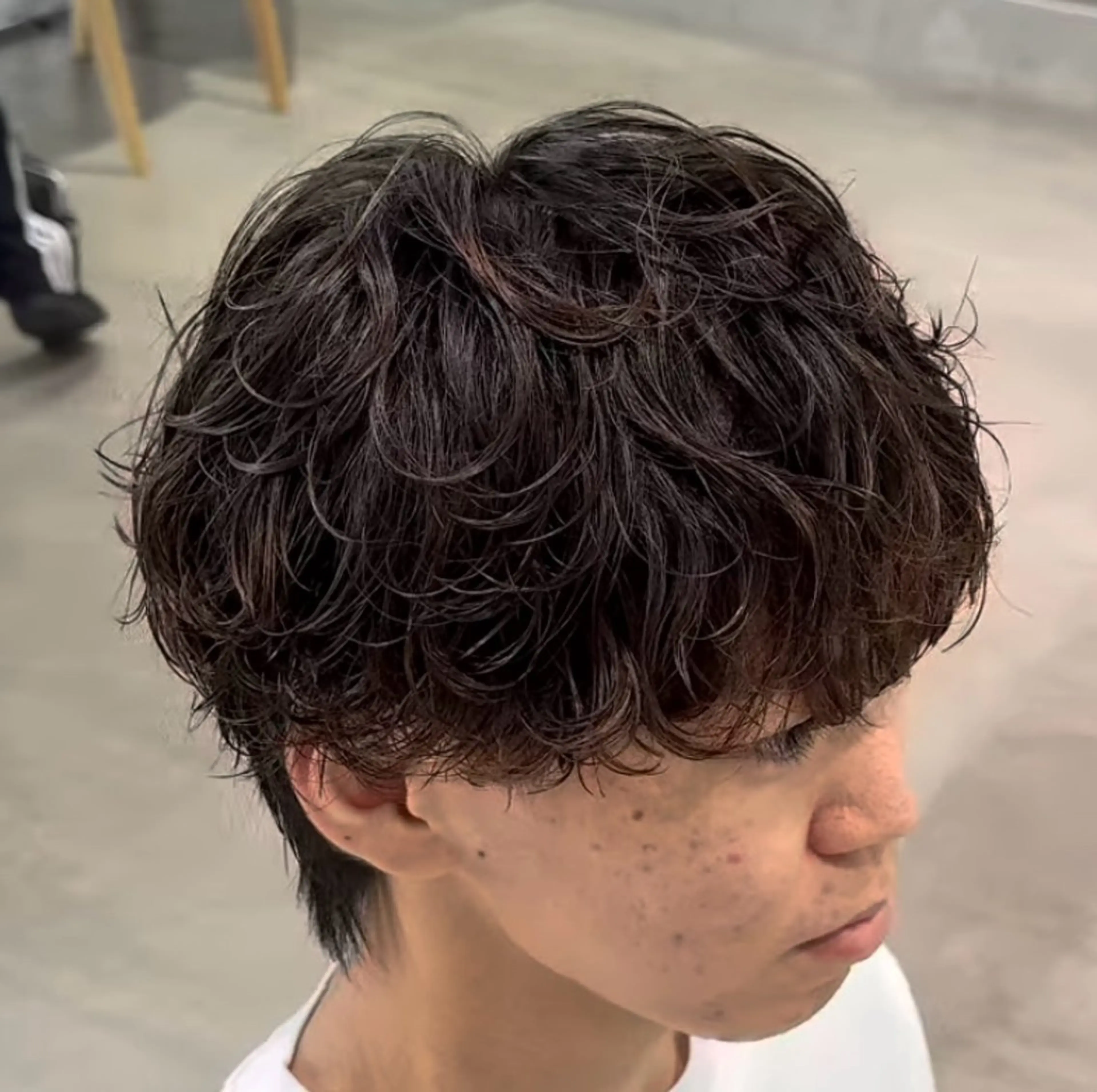 カラー パーマ メンズ マッシュ メンズパーマ ツイストスパイラルパーマ 波巻きパーマ ボブ byfifth 天神 🌀moromiのヘアスタイル