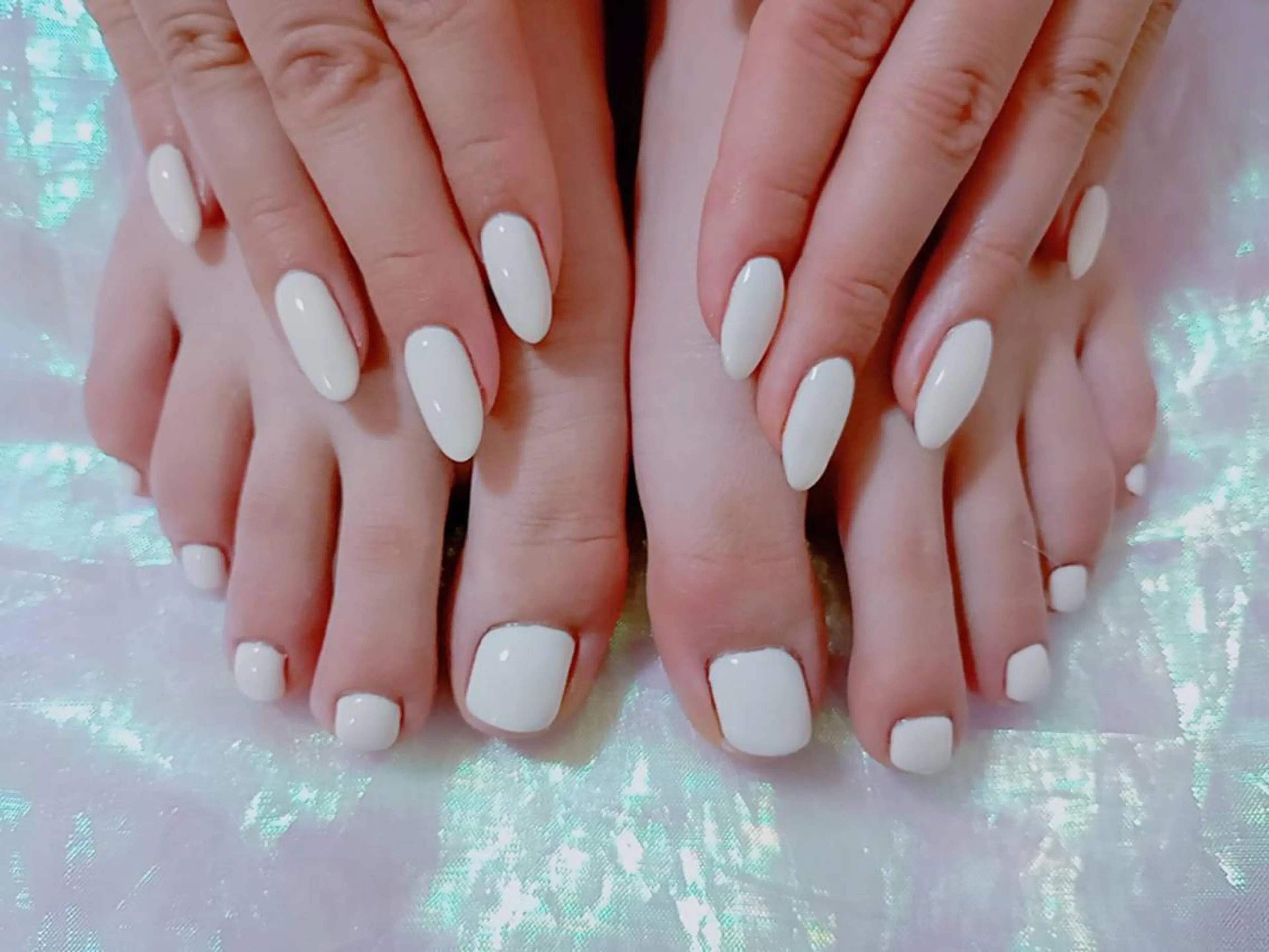 ネイル ハンドネイル フットネイル ジョリ ちひろ☘️🩵のネイルデザイン