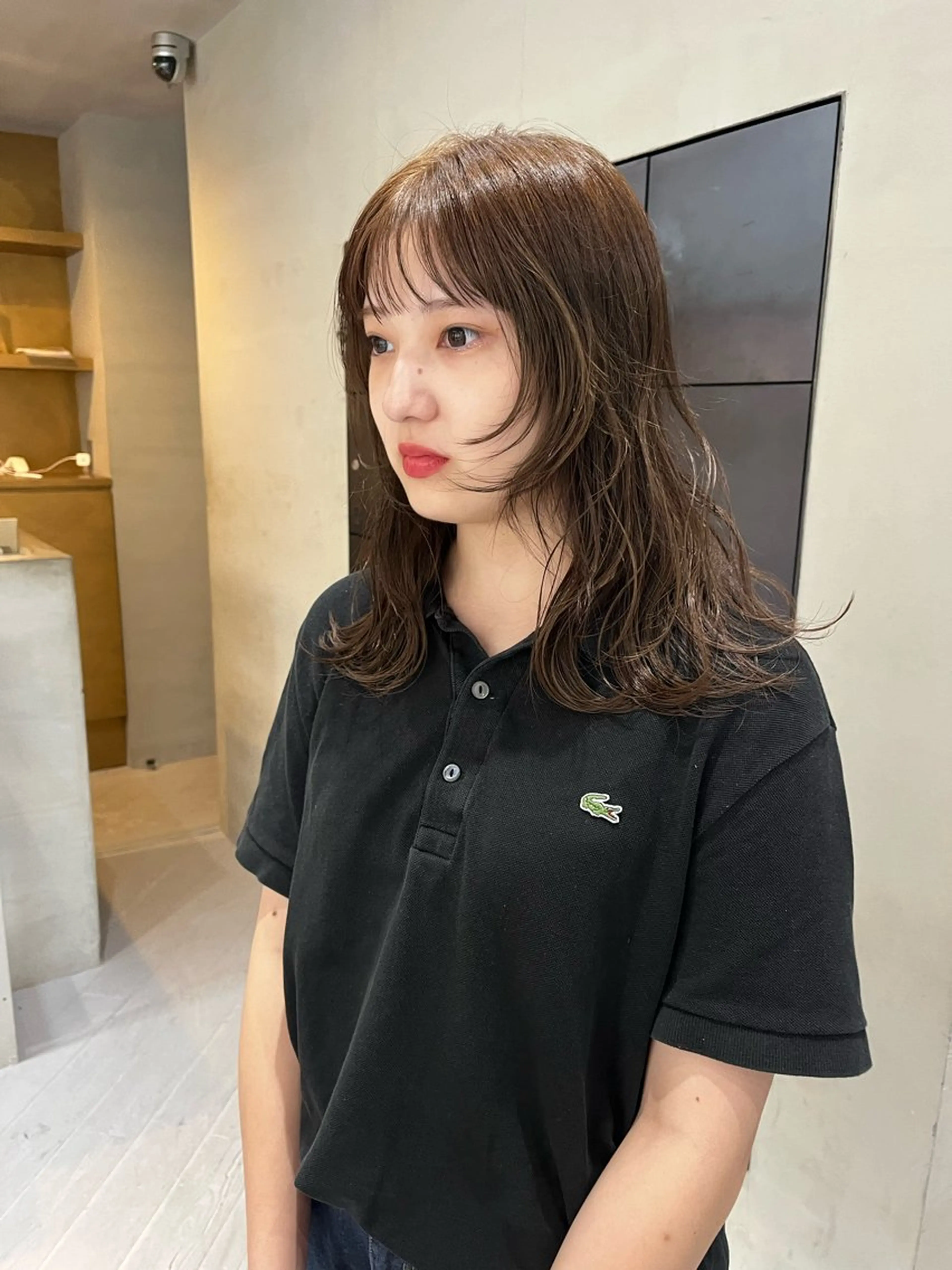 ミディアム カット なな/ICI/レイヤ ーパーマ/ボブのヘアスタイル