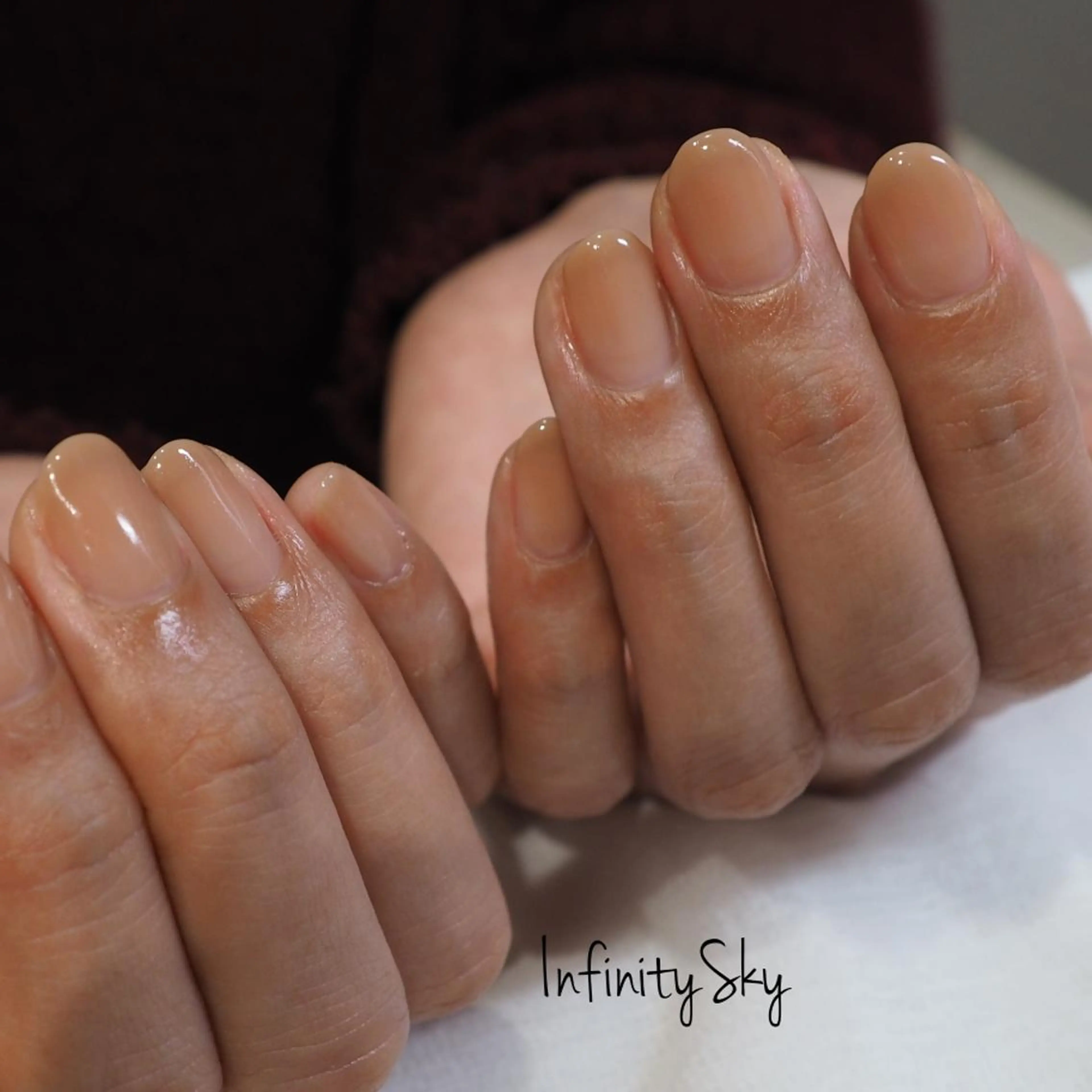 ネイル ワンカラーネイル ハンドネイル infinity skyのネイルデザイン