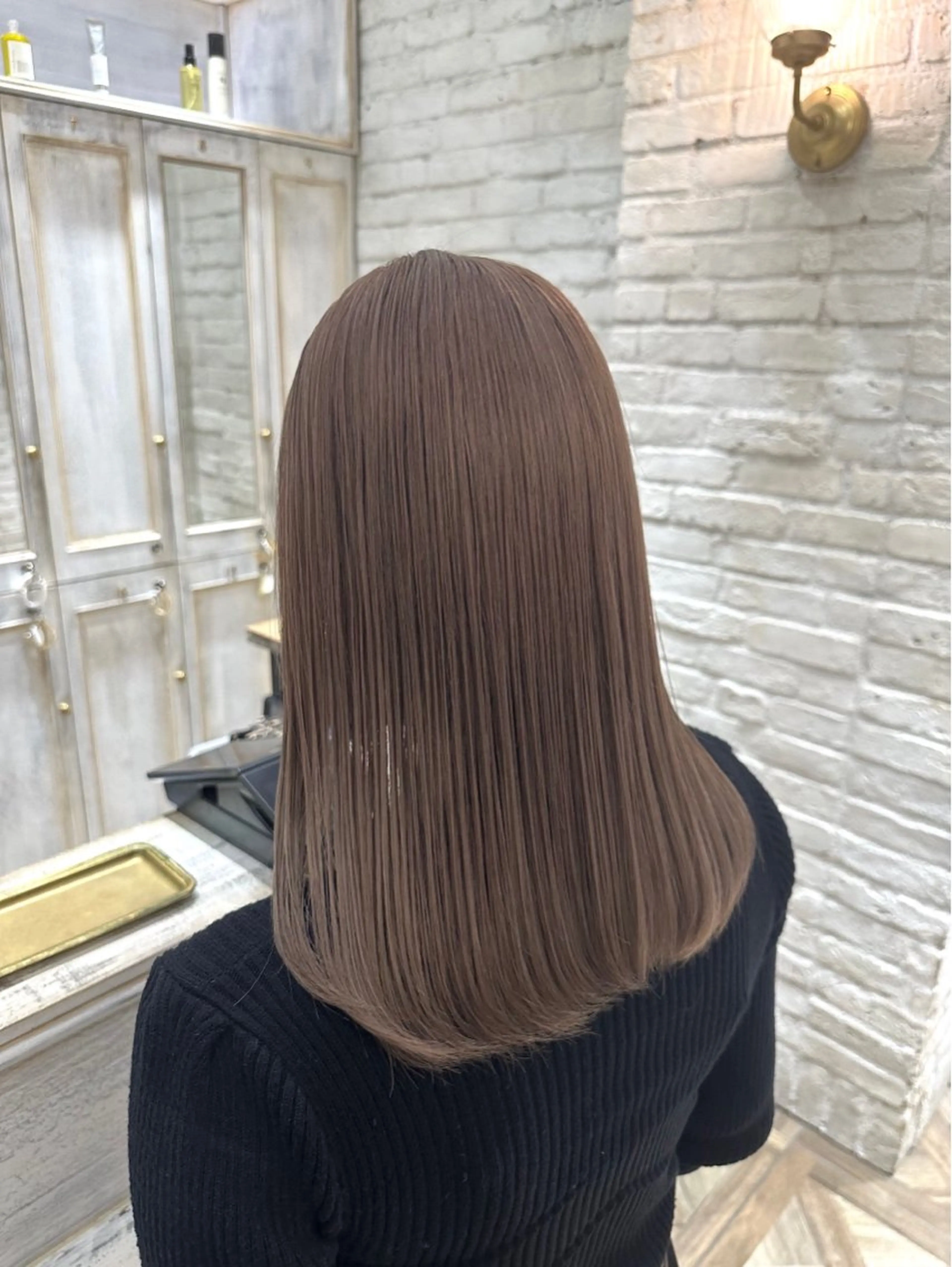 ミディアム ヘアカラー 新井 拓海のヘアスタイル