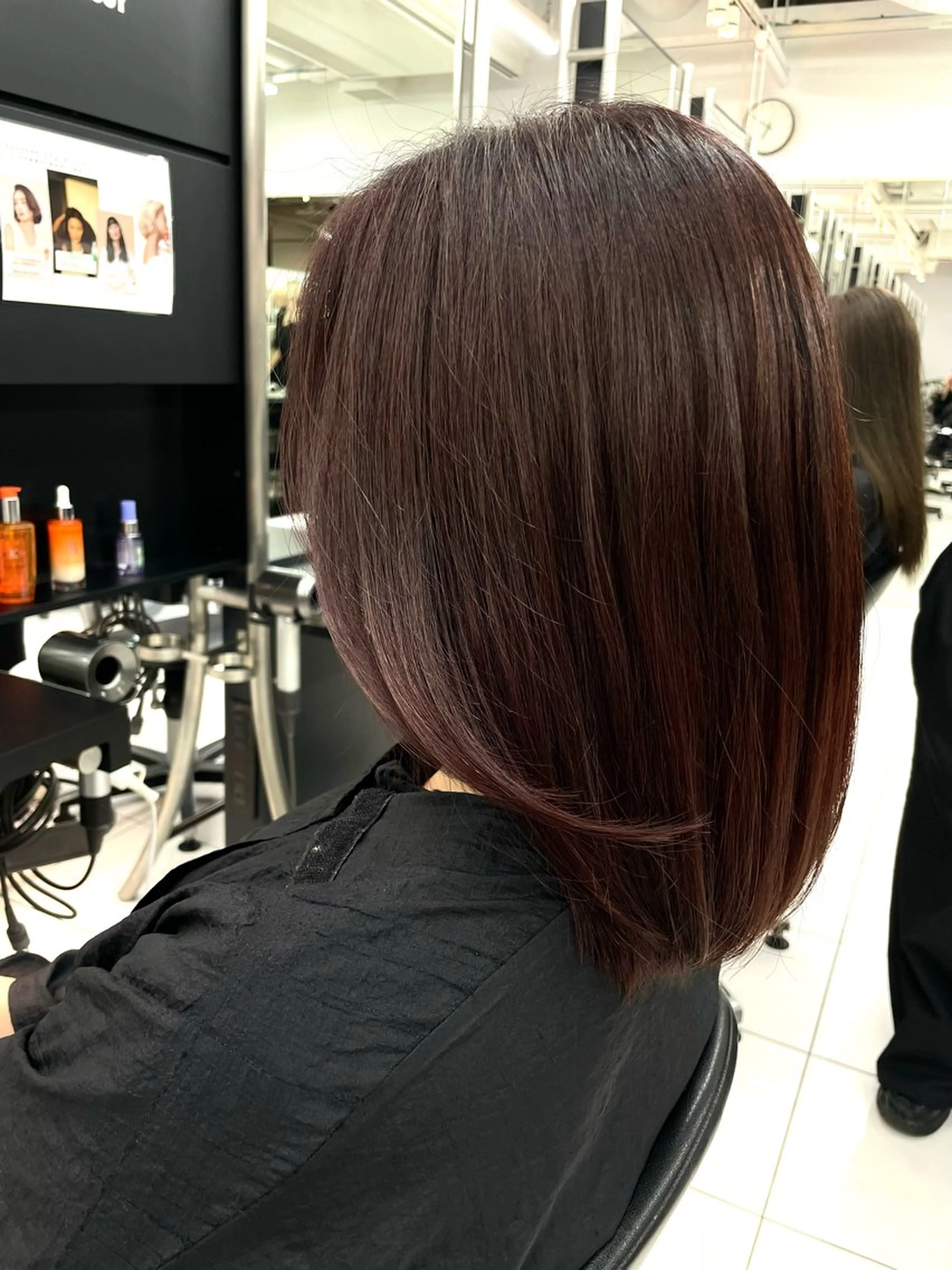 セミロング カラー レッドカラー 無料カットモデル募集 /　 Juanのヘアスタイル