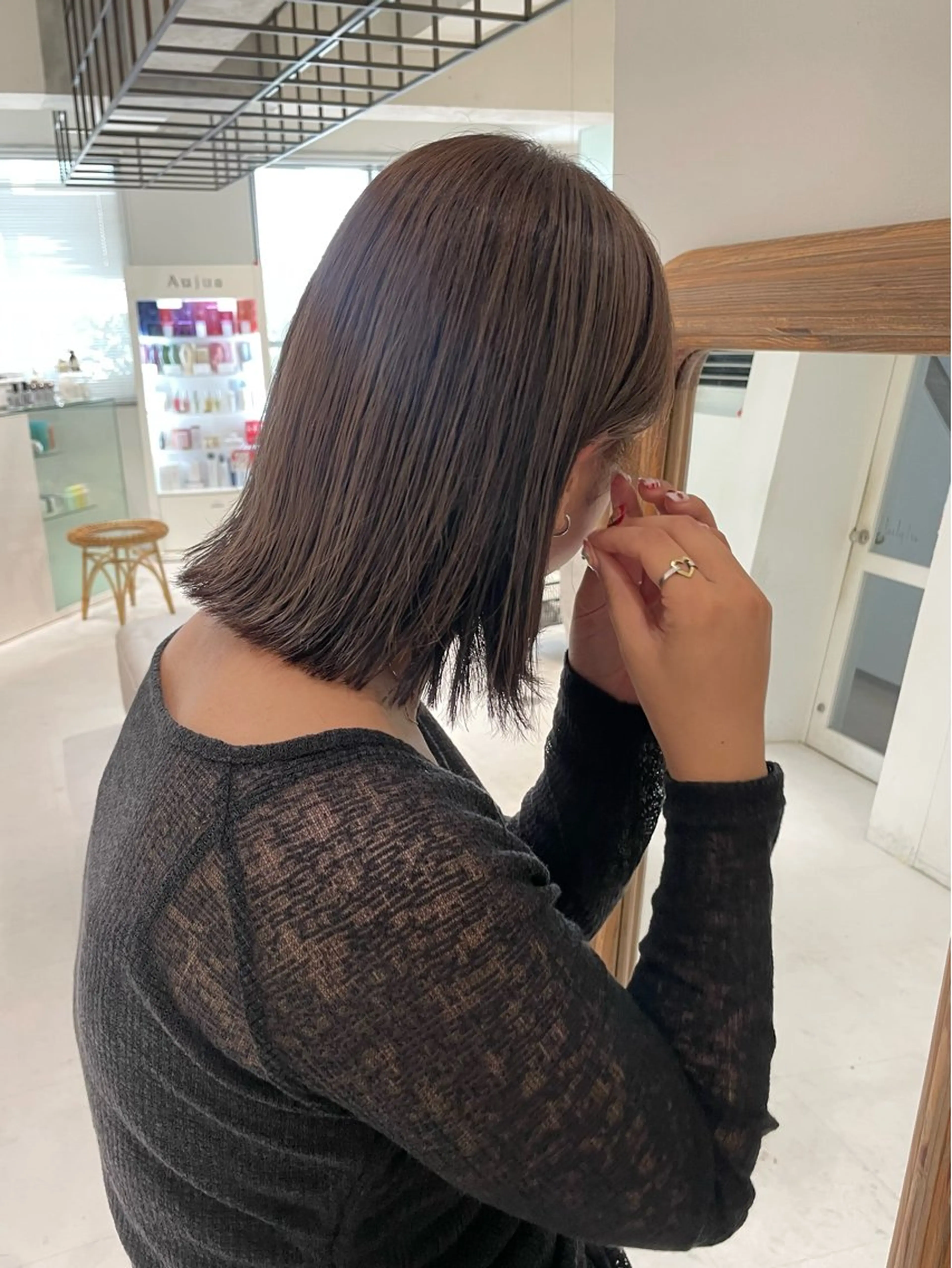 ミディアム カラー ブラウンカラー ヘアカラー loely 💞miyuのヘアスタイル