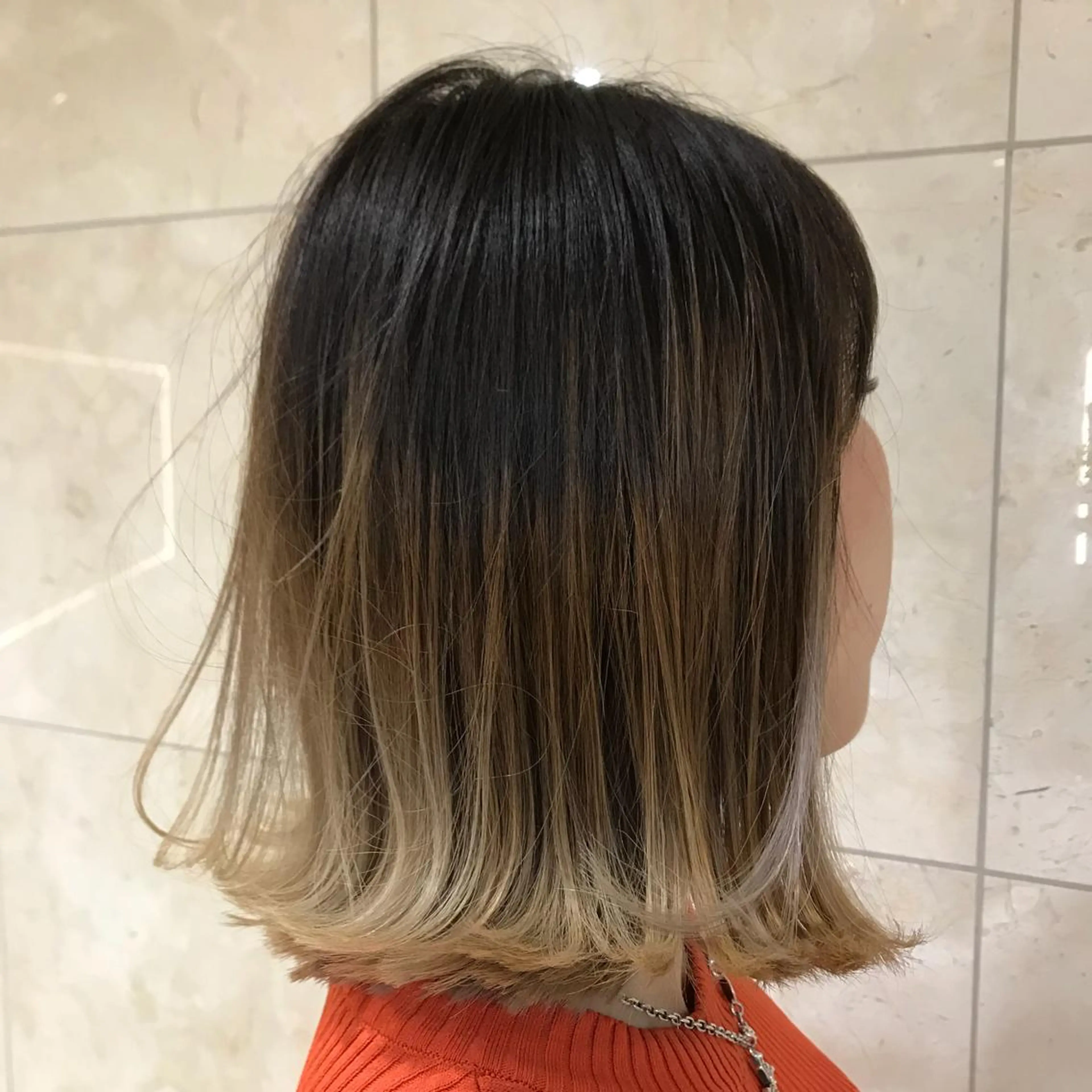 ショート カラー ブリーチ 透明感カラー ハイライトカラー ハイライト 清水　仰士 ROW町田のヘアスタイル