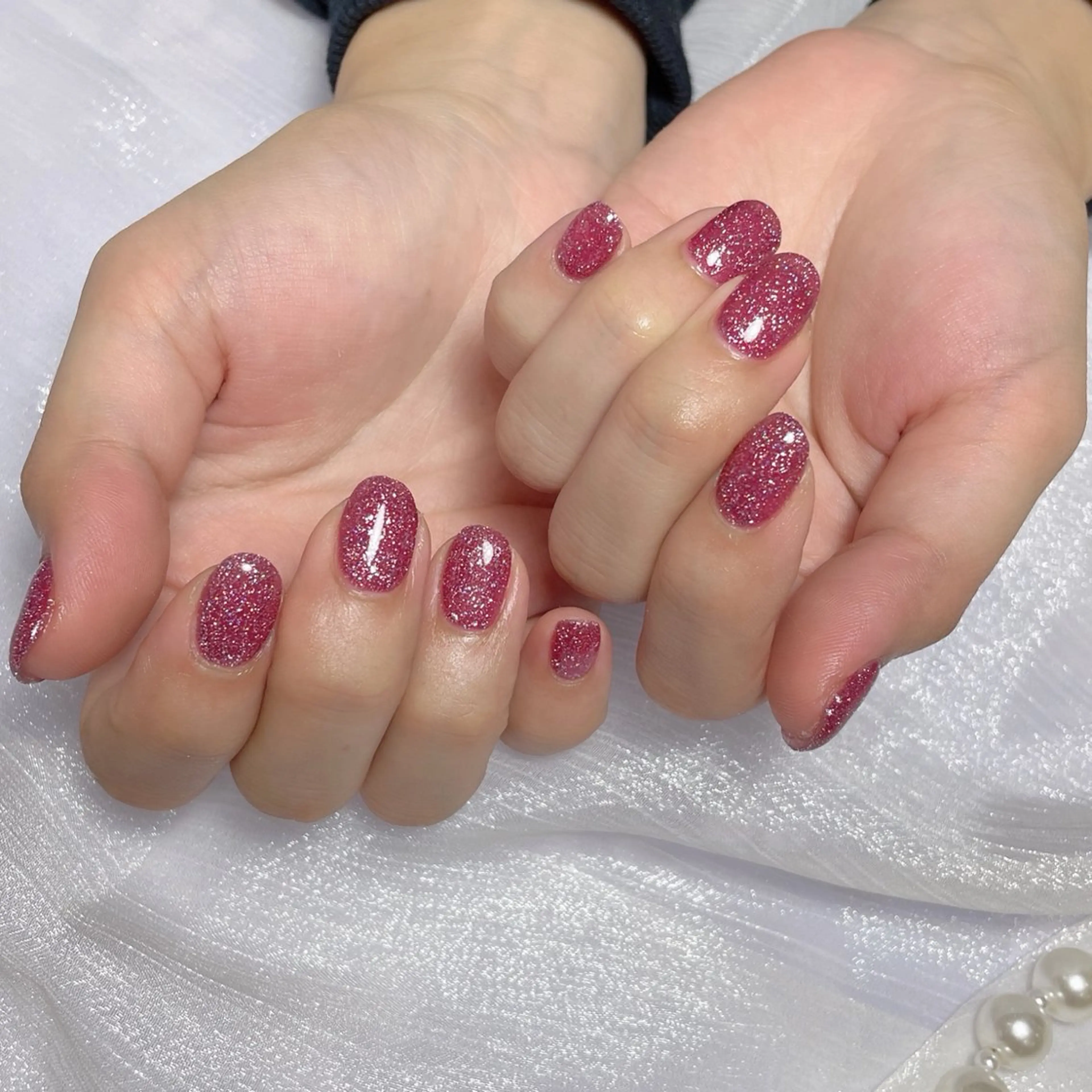 ネイル キラキラネイル ラメ(グリッター) ワンカラーネイル M2 beauty Hoshinaのネイルデザイン