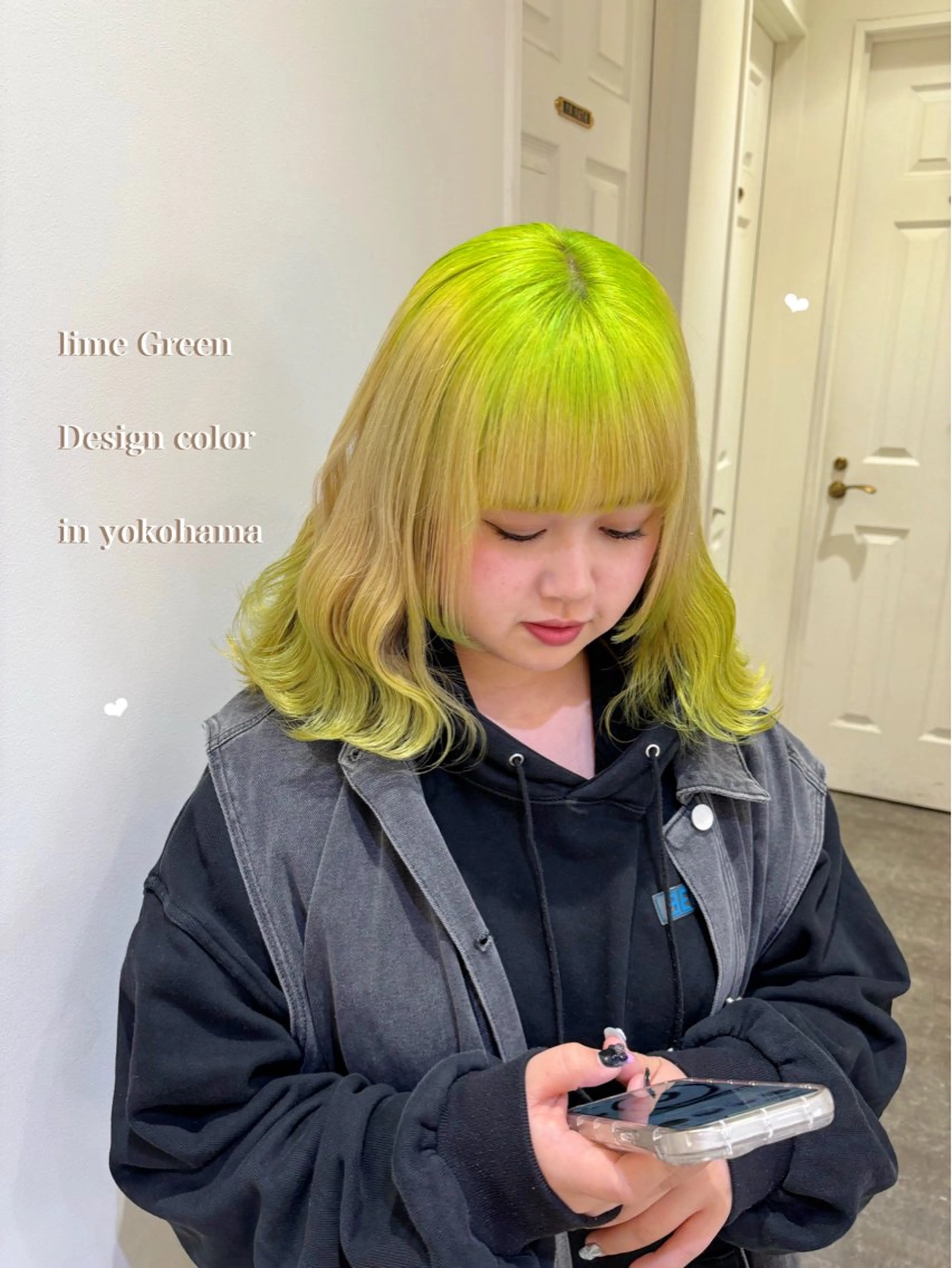 セミロング カラー デザインカラー ハイトーンカラー ヘアカラー エクステ/ハイトーン 🐏☁️miminaのヘアスタイル