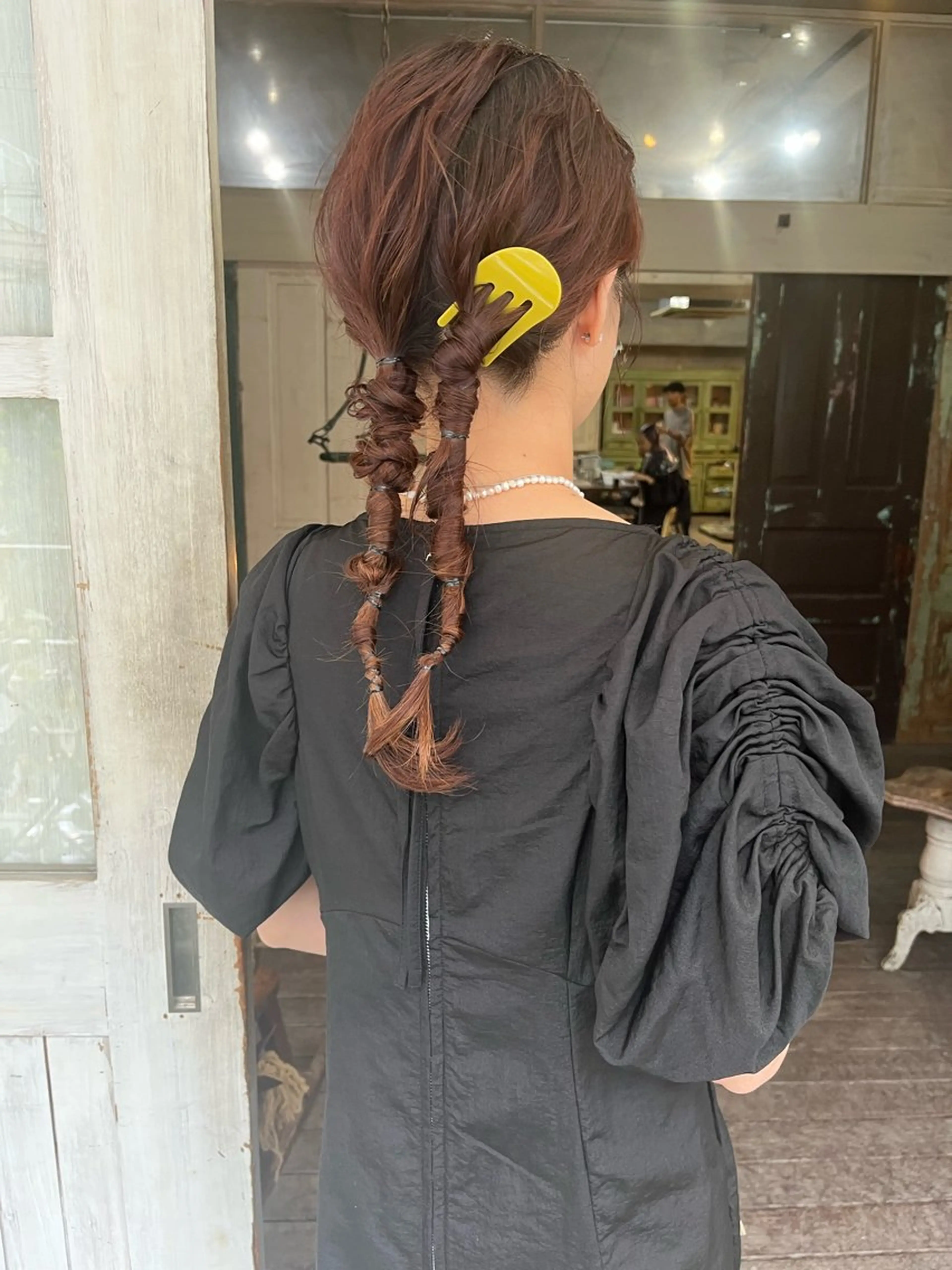 ヘアアレンジ ヘアセット ハイトーン/顔まわり レイヤー/YUKAのヘアスタイル