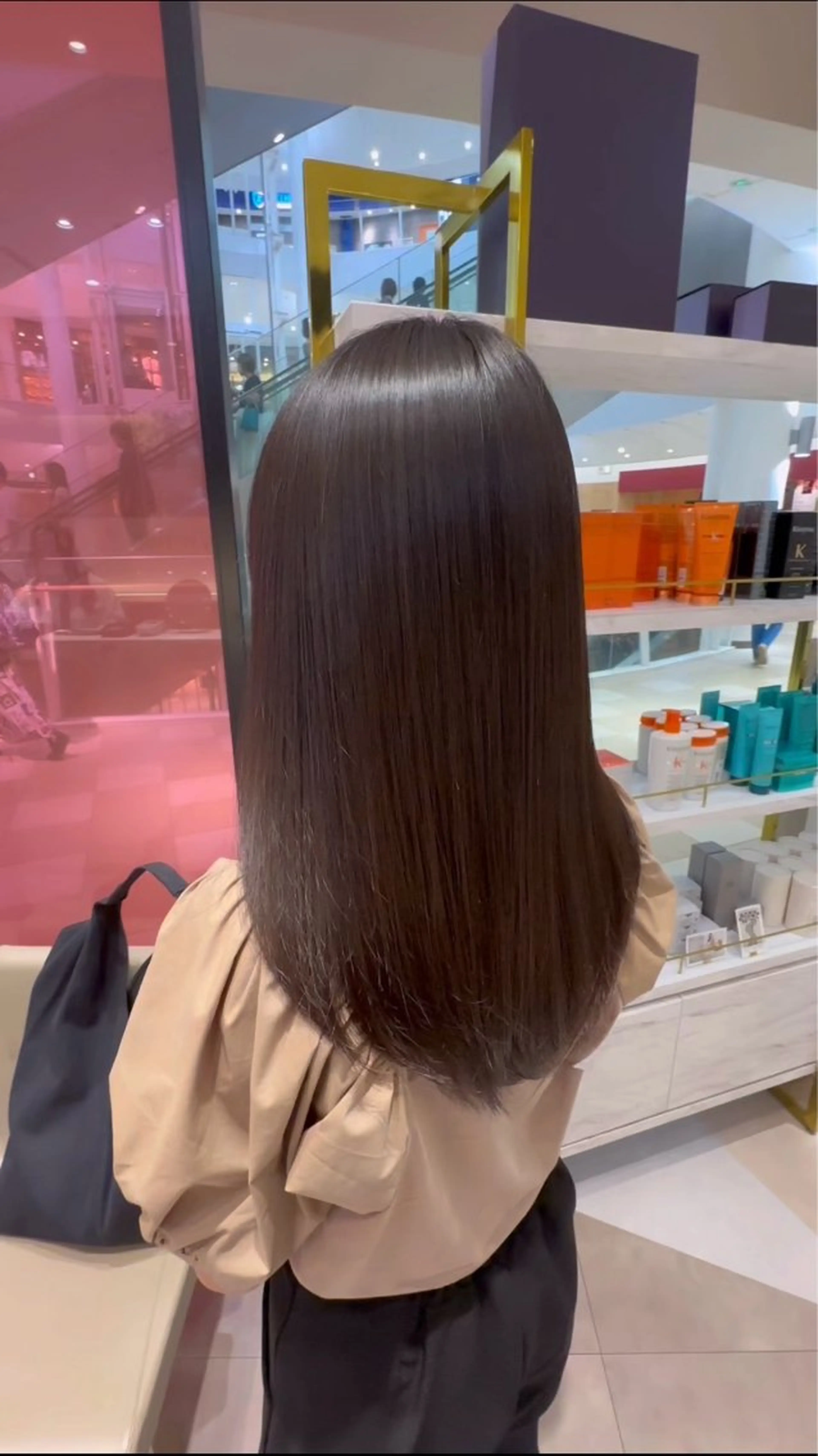 ロング 縮毛矯正 カット 縮毛矯正 西宮ガーデンズ k-two土田陸登のヘアスタイル