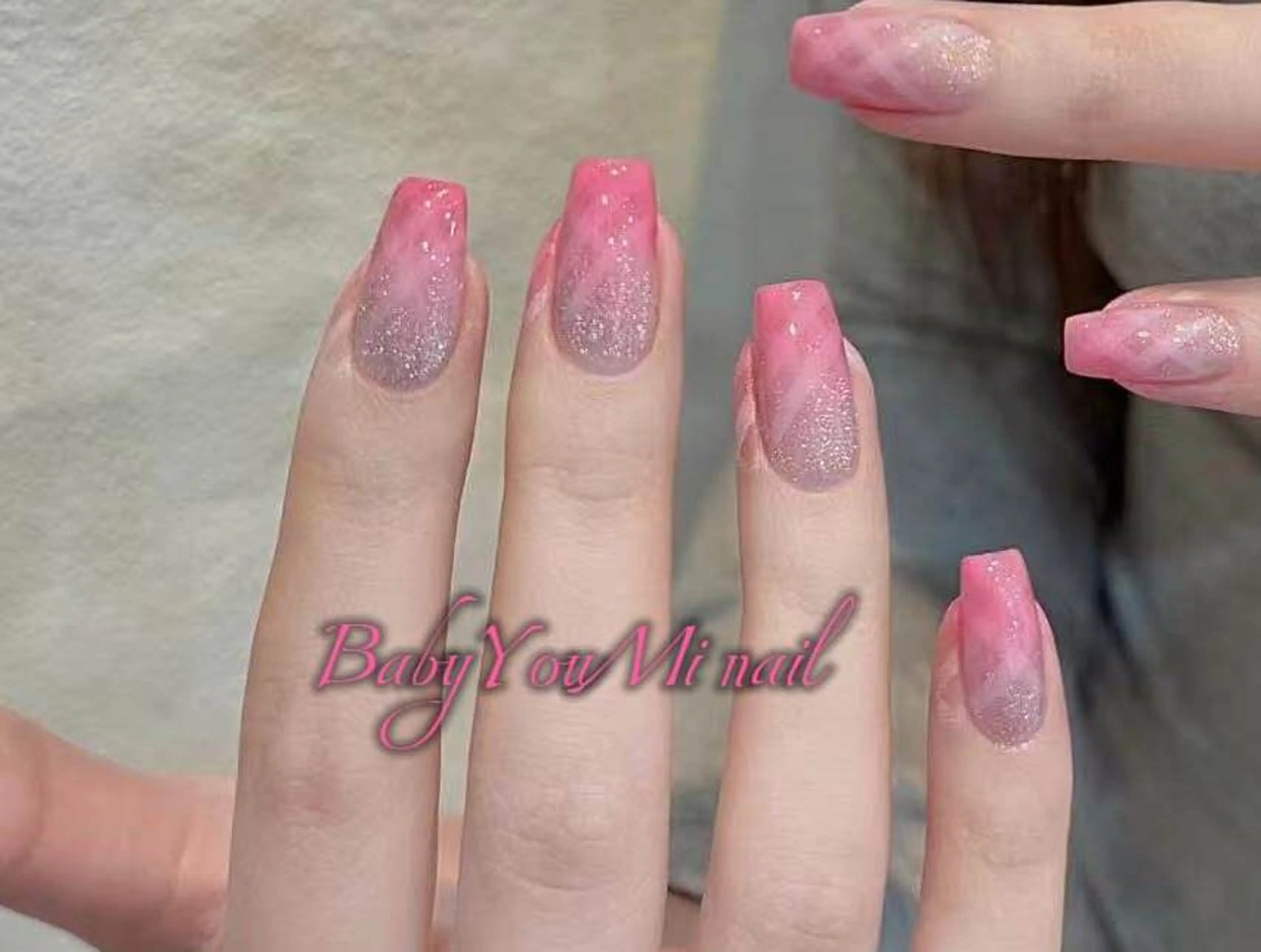 ネイル オーロラネイル フラワーネイル フットネイル フレンチネイル ジェルネイル ハンドネイル BabyYouMi ねねのネイルデザイン