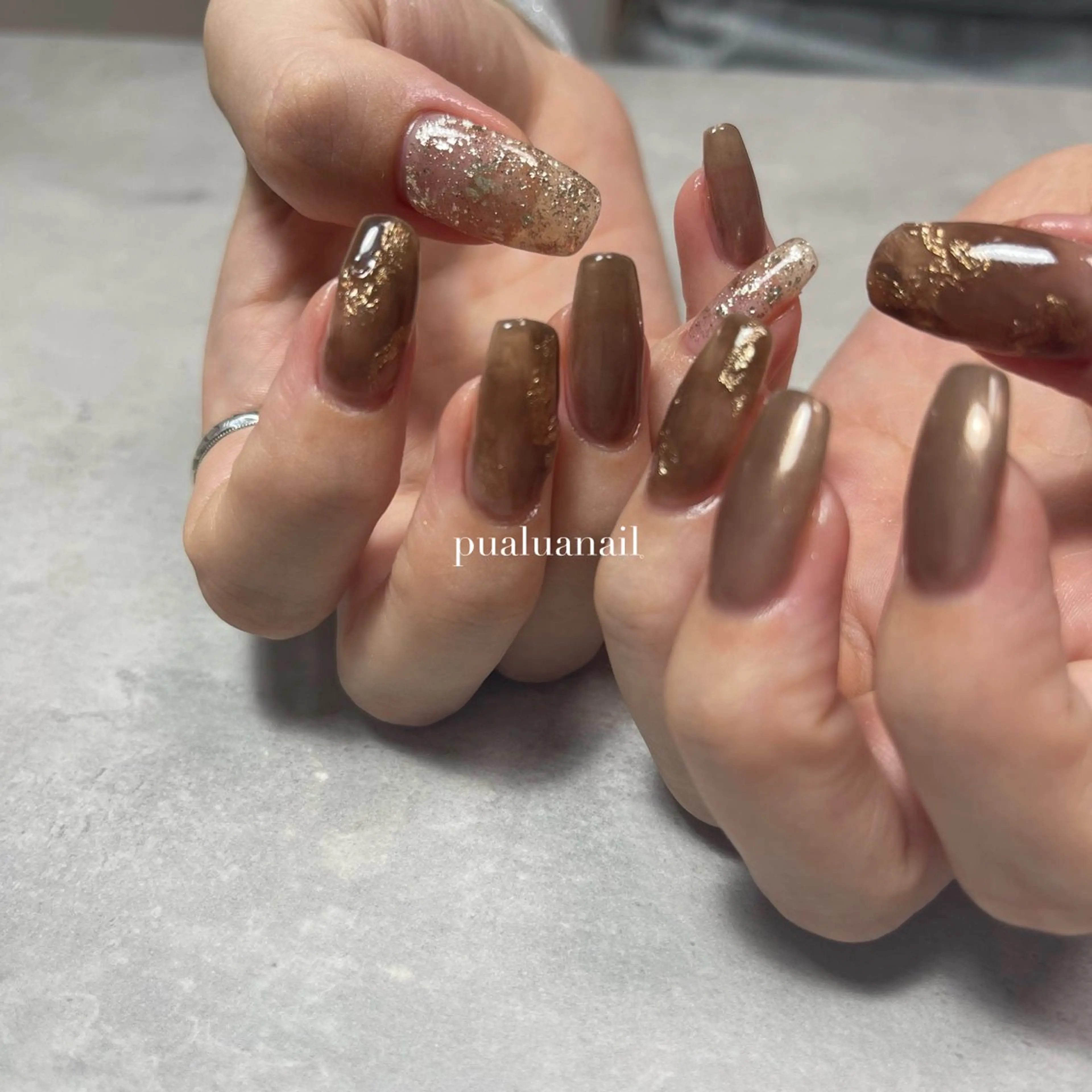 ネイル ニュアンスネイル ハンドネイル pualua miharuのネイルデザイン