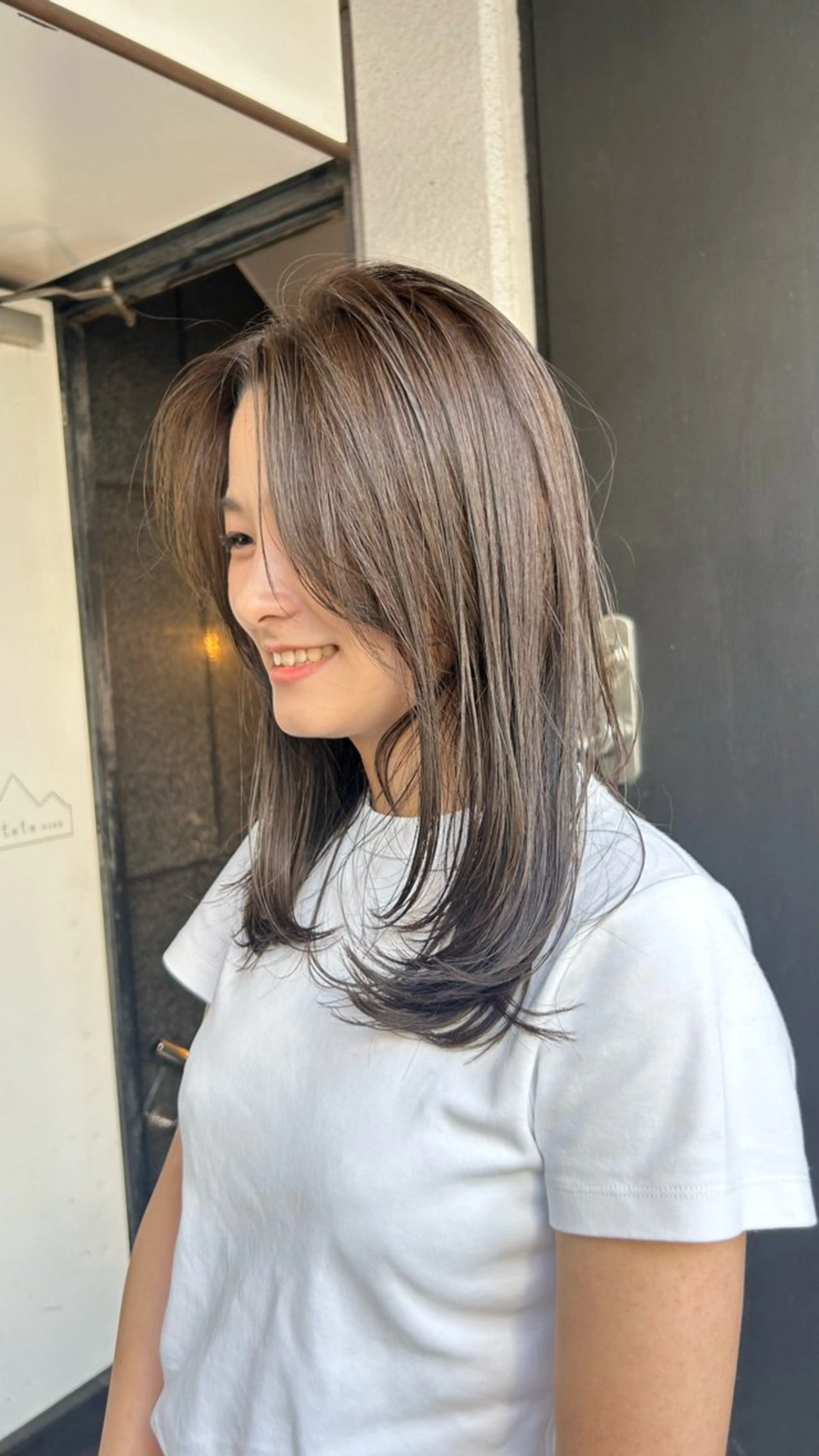 セミロング カラー 透明感カラー グレージュ レイヤーカット カット ヘアカラー トリートメント 🌿ボブ パーマ高橋啓太🌿のヘアスタイル