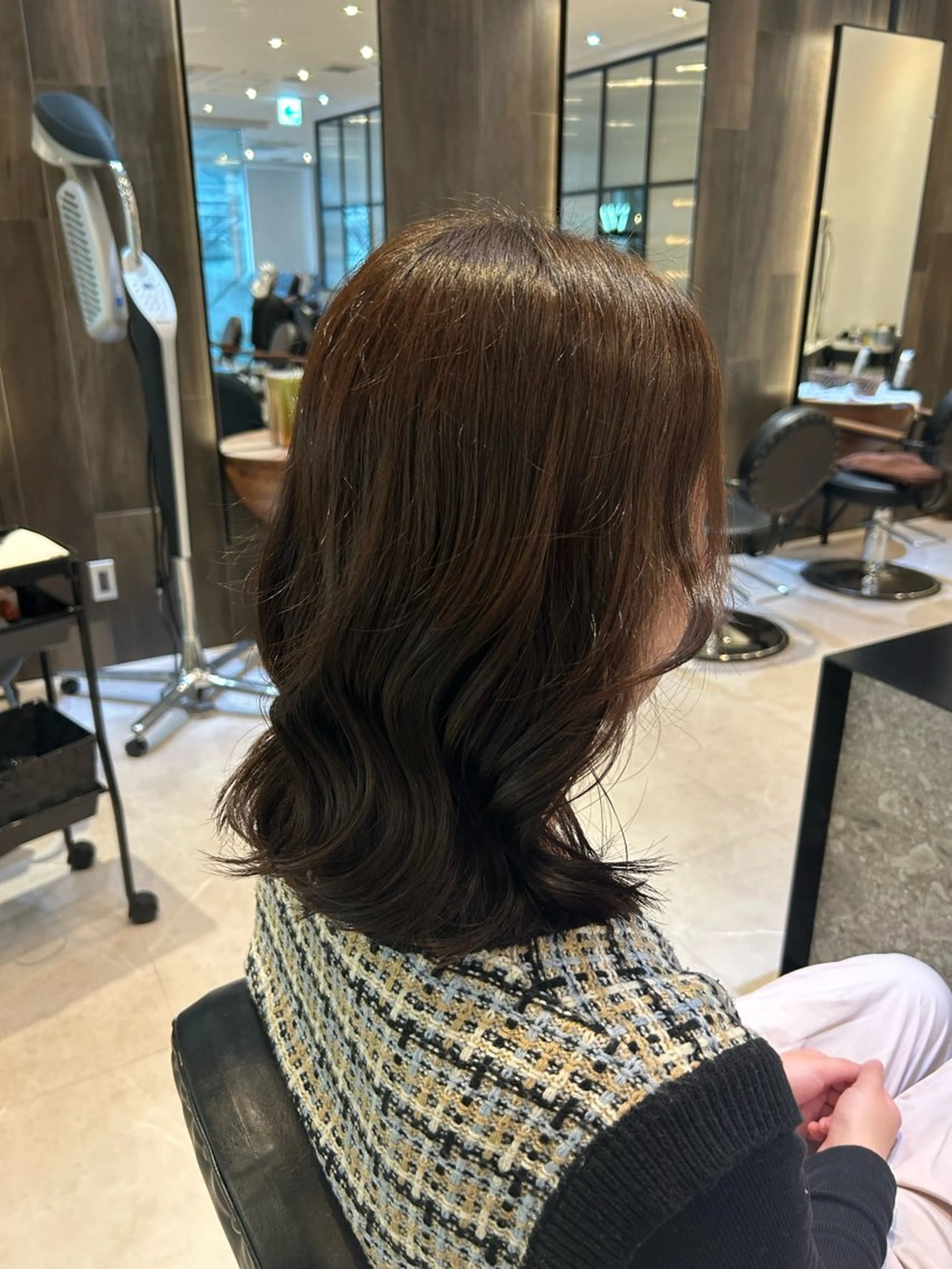 ミディアム ヘアセット 縮毛矯正/カット/ 韓国ヘア/蛯原🍤のヘアスタイル