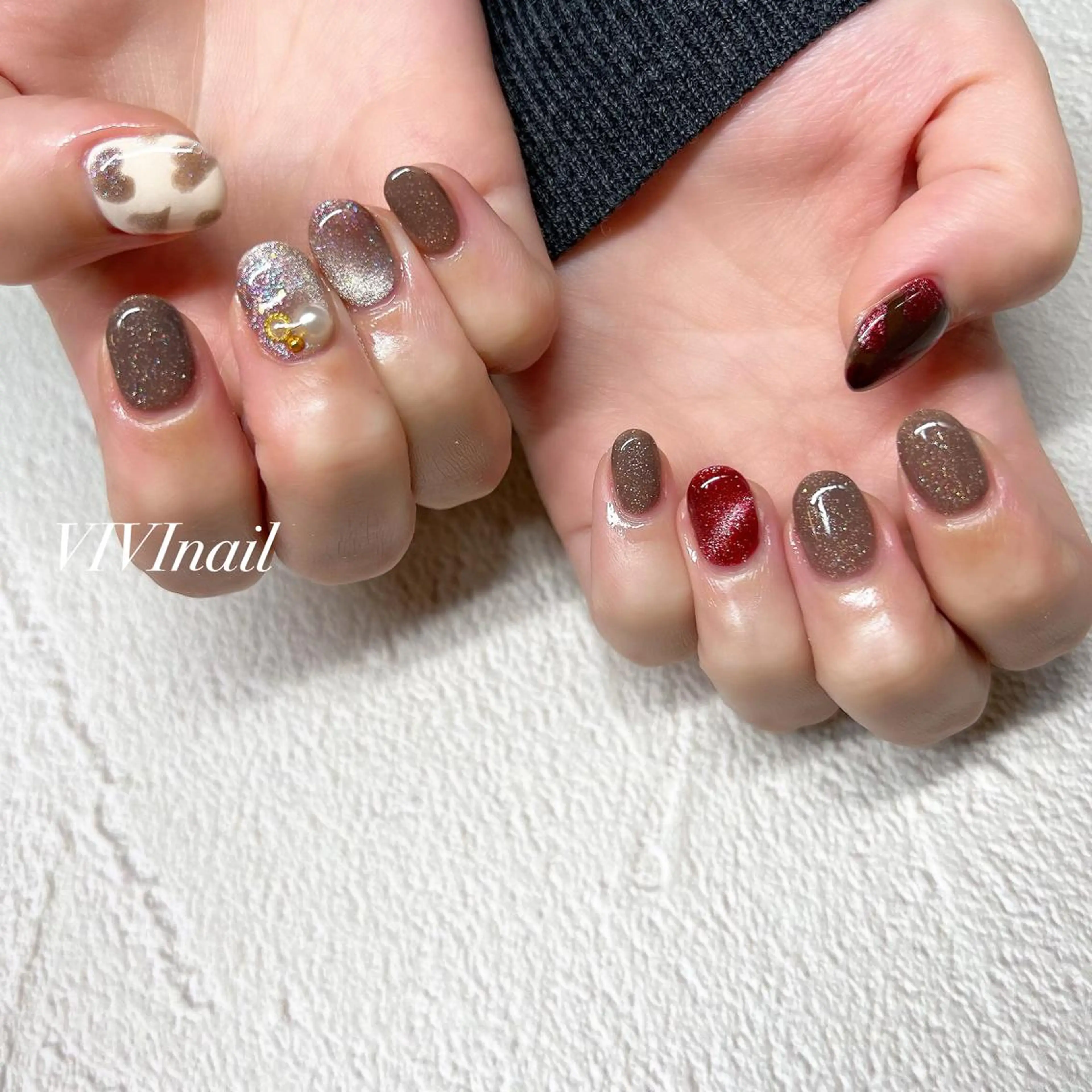 ネイル バレンタイン ハンドネイル vivi nailのネイルデザイン