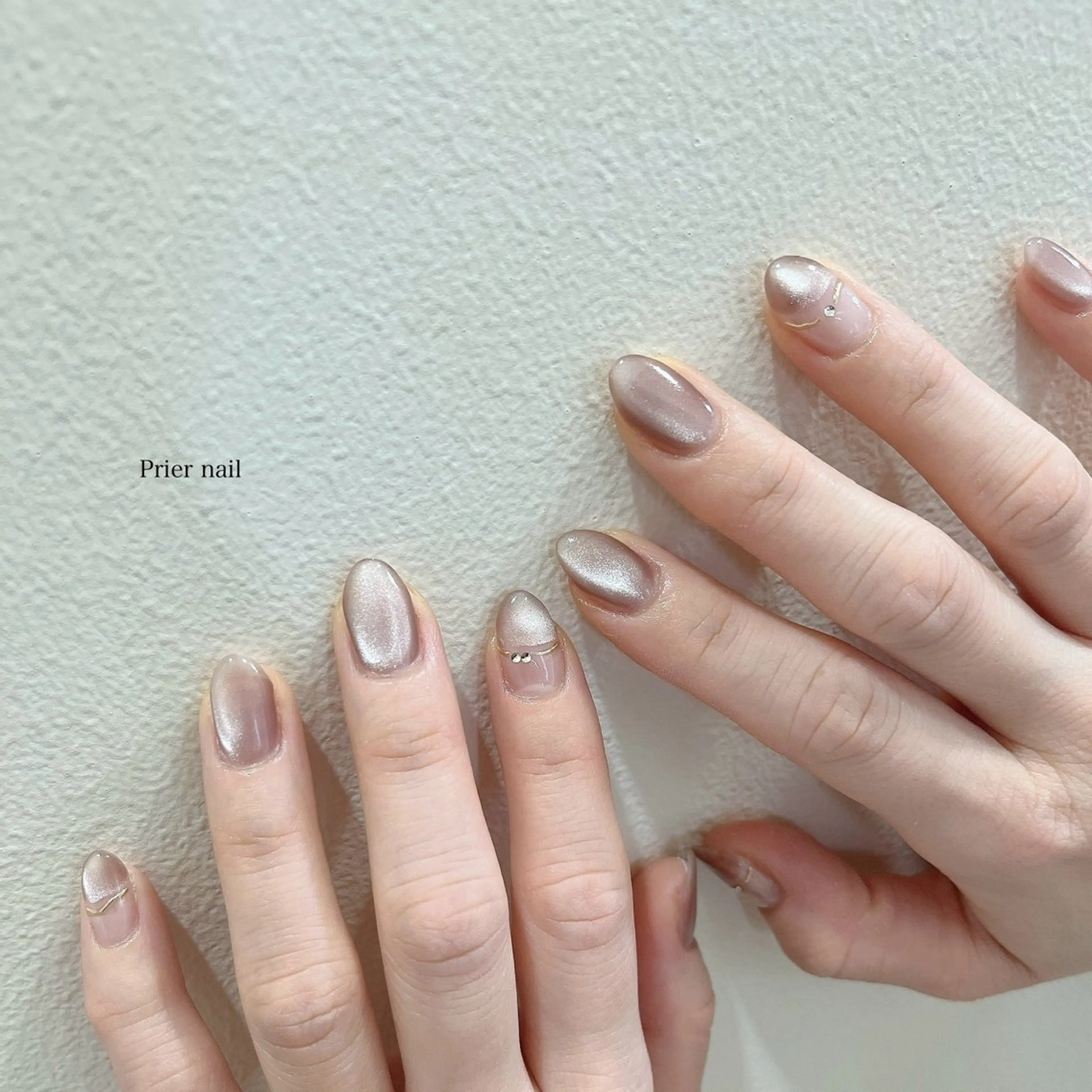 ネイル アートネイル 氷ネイル・うるうるネイル マグネットネイル Prier×Kew hair所属・Prier nailのネイルデザイン