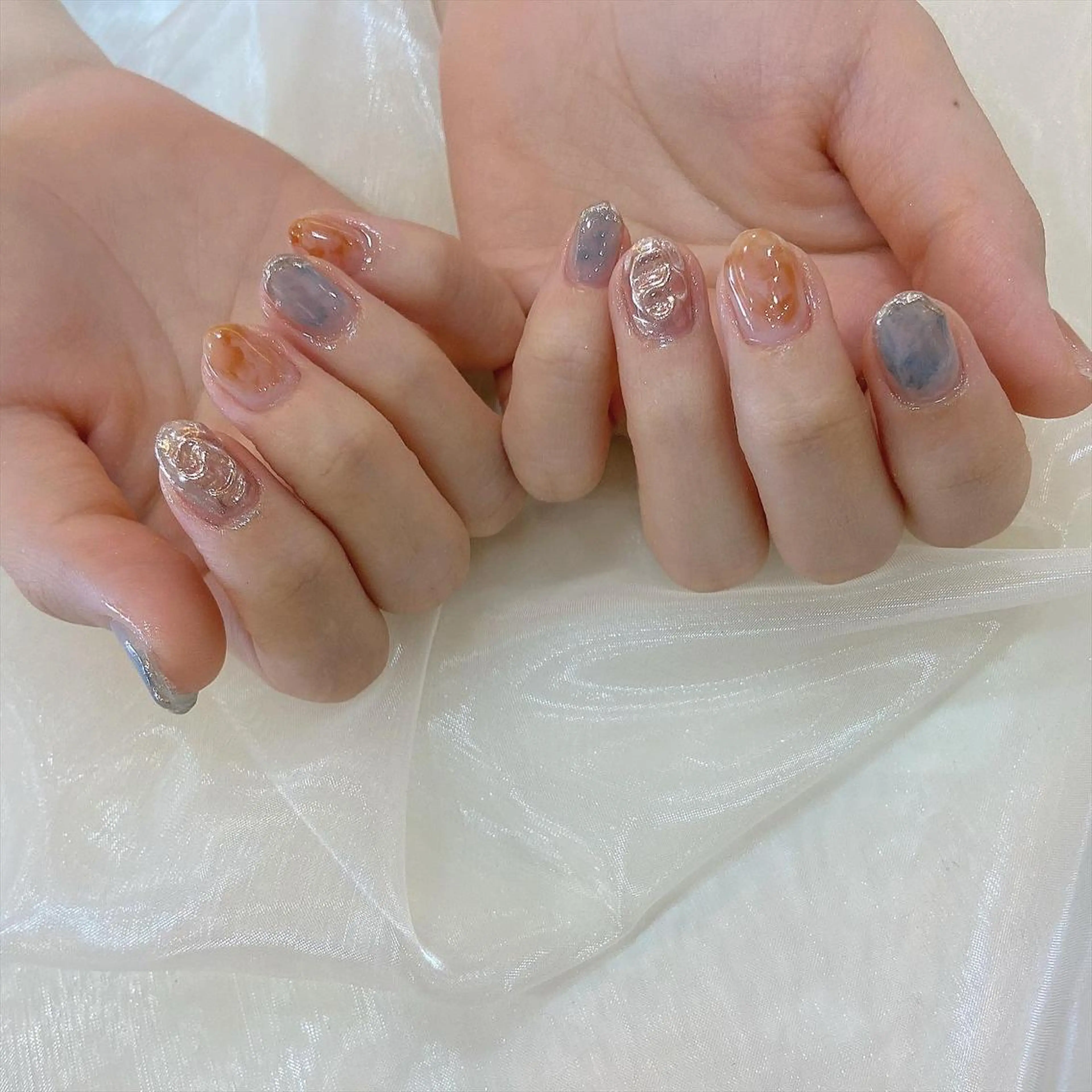 ネイル ハンドネイル 𝕄𝕚𝕪𝕦🤍 自由が丘⌇パラジェルのネイルデザイン