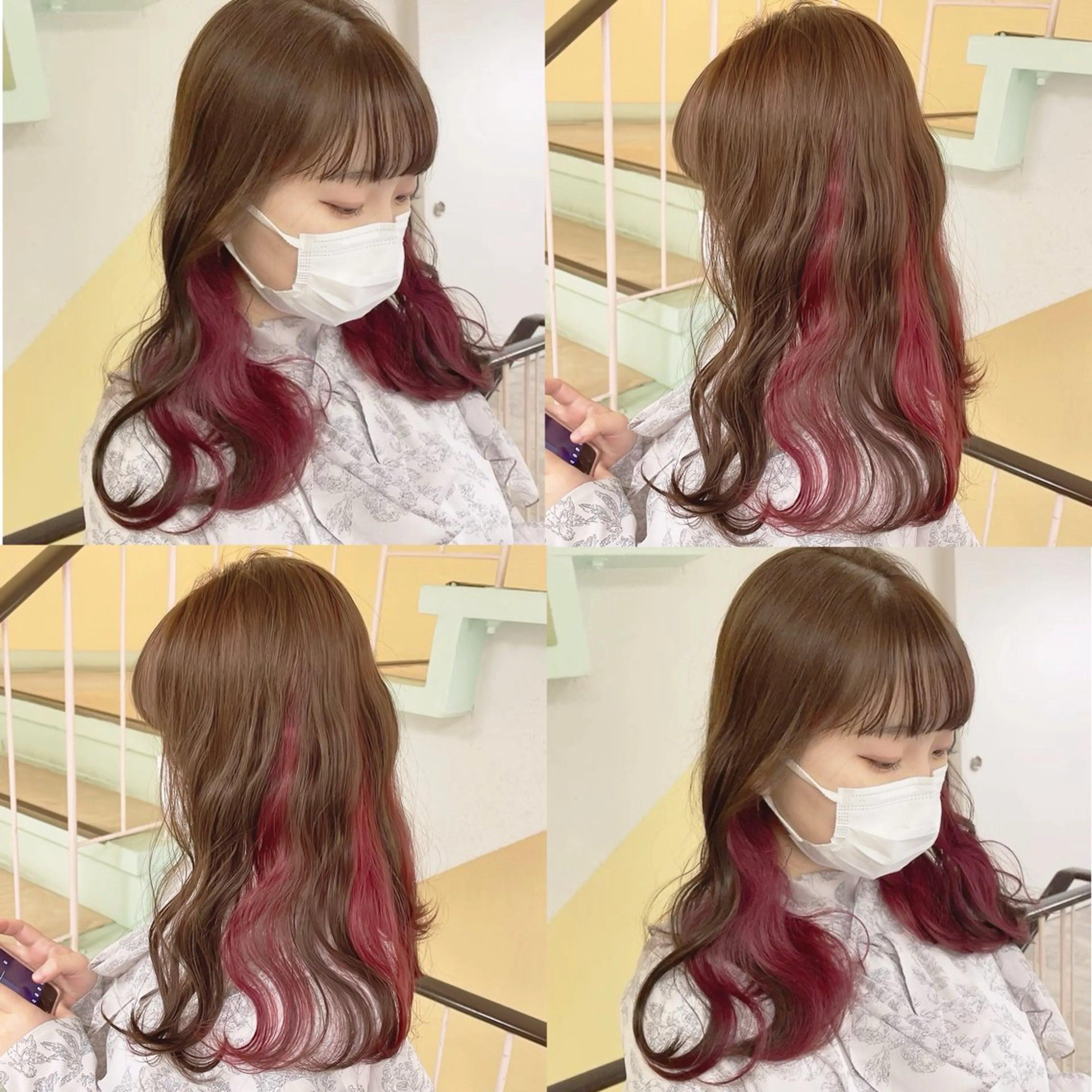 カラー ヘアカラー トリートメント 渋谷:インナーカラー ／🍒エリカ🍒のヘアスタイル