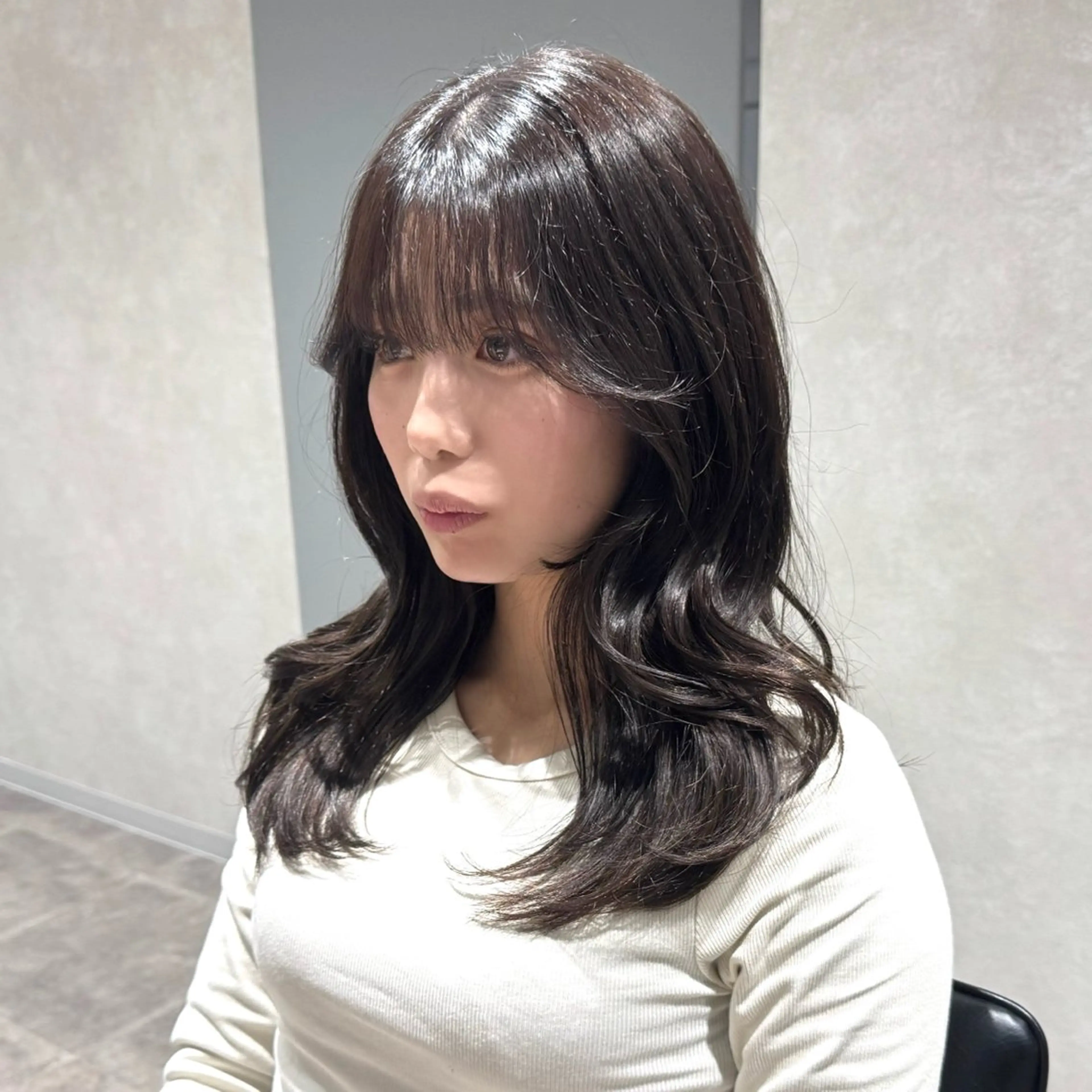 セミロング カット ヘアカラー 韓国特化🇰🇷千葉 /レイヤーカット竜生のヘアスタイル